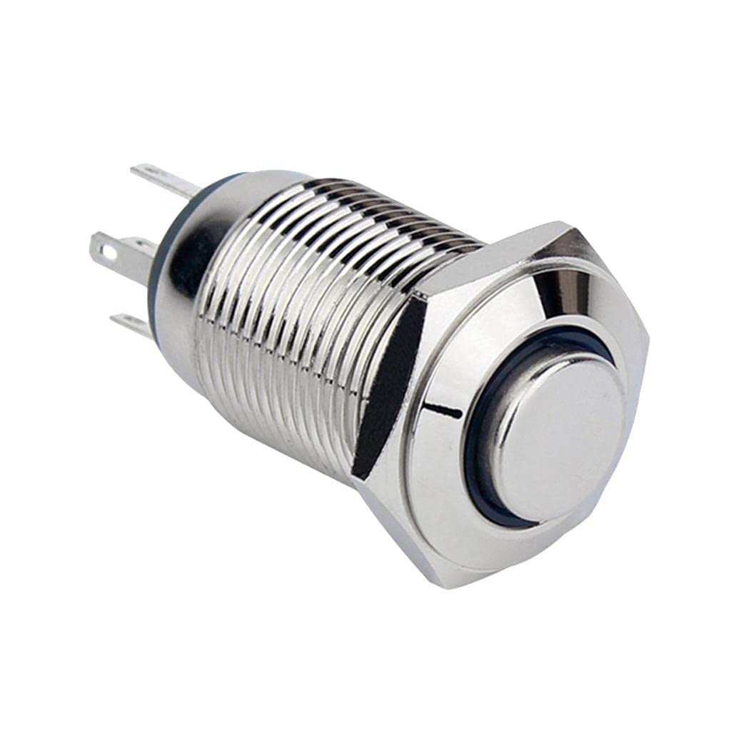 12V Waterproof LED Metal Indicator Light - 16mm Self-Locking Ring Signal Lamp for Welding, Automotive & Marine Applications | SAZ DEKOR