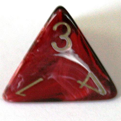 Chessex CHX27434 Vortex Dice Set - 7-Piece Burgundy & Gold Polyhedral Dice for D&D, RPG, and Board Games - Perfect for Tabletop Gaming and Collectors