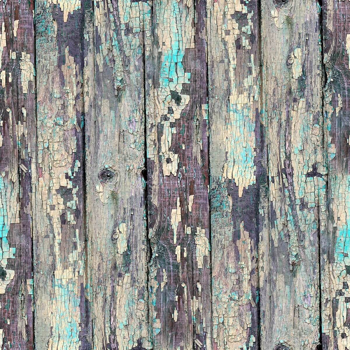 Aqua and Purple Rustic Wood Texture Peel and Stick Removable Wallpaper - Self-Adhesive Wallpaper for Bedroom, Living Room, Office Decoration