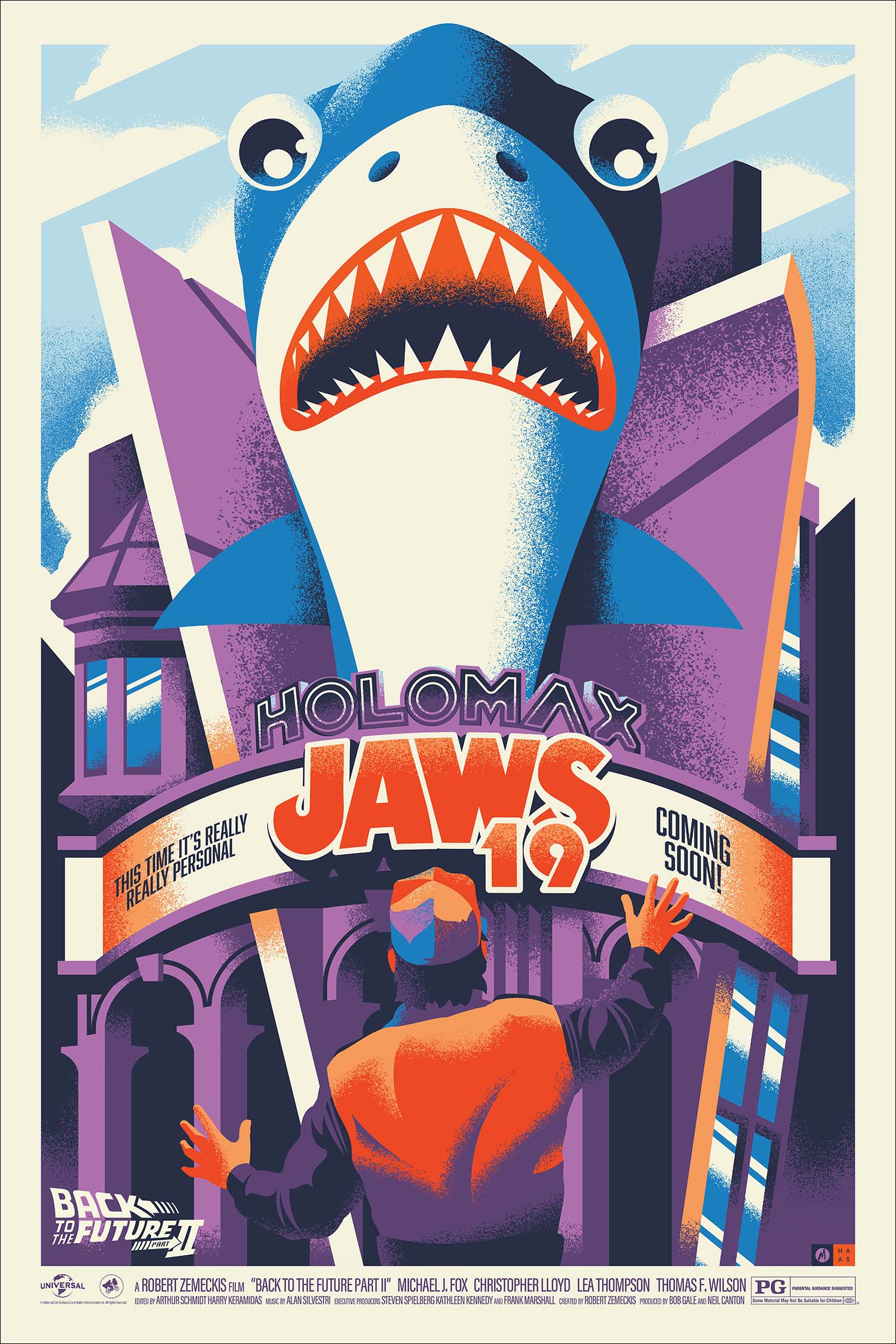 Back to the Future Part II Movie Poster - Vintage 80s Sci-Fi Film Wall Art Decor for Home Theater, Office & Fan Collection