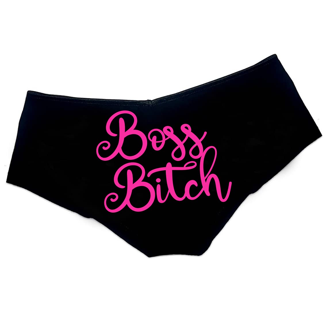 Boss Bitch Funny Women's Underwear - Black Hipster Panties for Women | Comfortable Cotton Underwear for Everyday Wear, Workout & Lounge