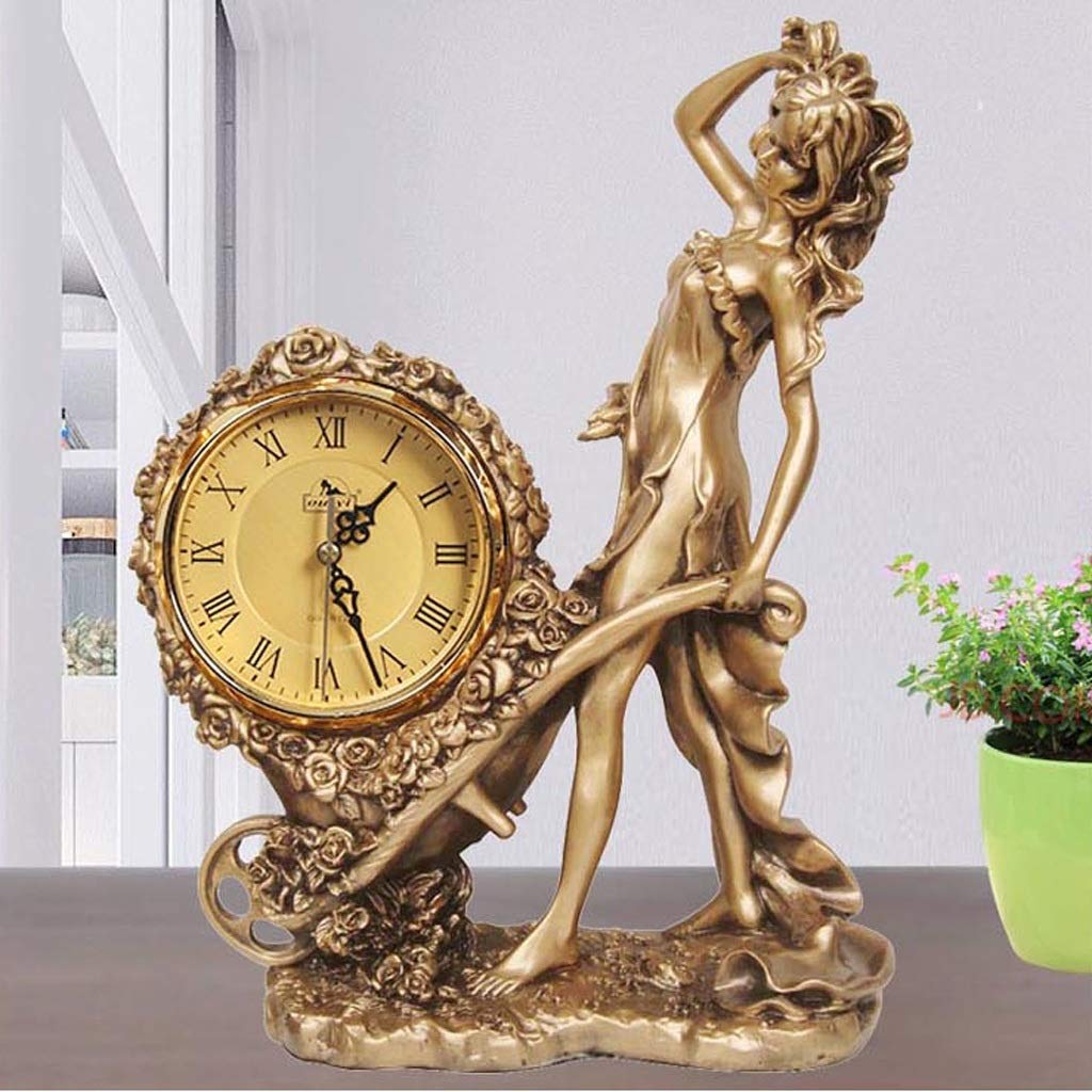 WODMB Silent Retro Desk Clock - Elegant Living Room & Office Decor, Crafted Desktop Clock for Home, Study, and Workspace | Perfect Gift Idea for Home & Office