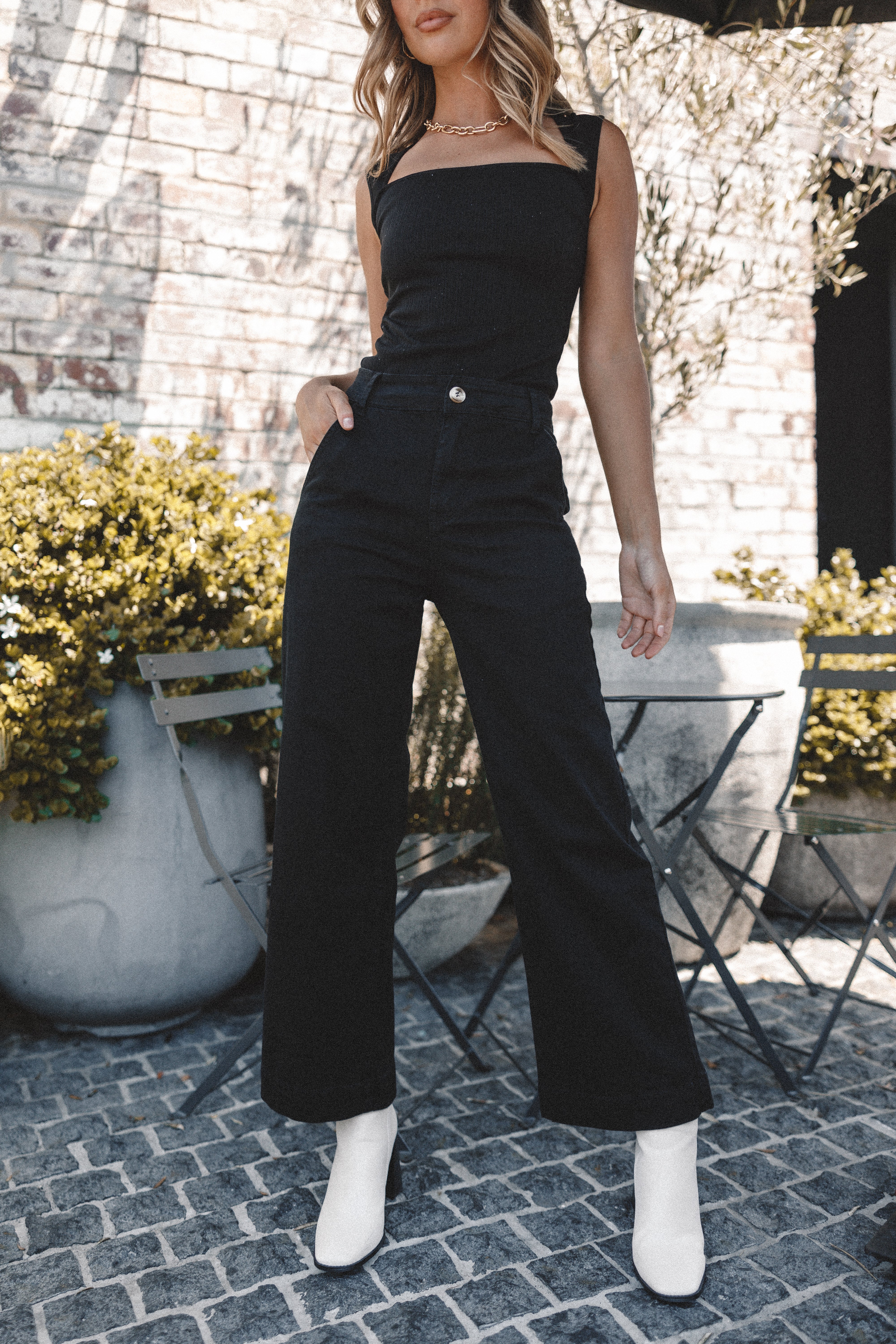 Georgia Wide Leg Pants for Women - High Waisted Black Palazzo Pants - Comfortable Stretchy Lounge Pants for Yoga, Travel & Casual Wear