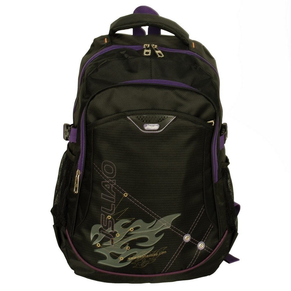 Blanco Stylish Purple Zipper Multi-Purpose Backpack for Women & Men - Durable Outdoor Hiking, Travel & School Backpack - Waterproof Daypack for Commuting, Camping & College