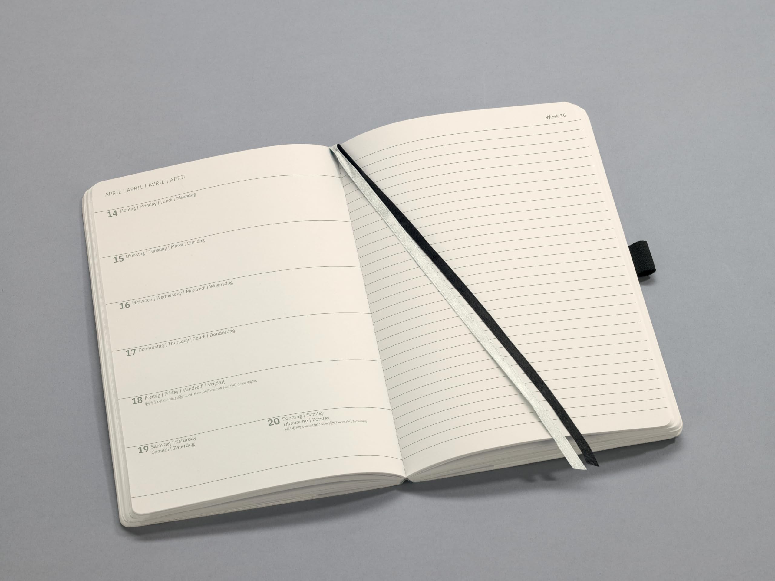 SIGEL C2525 Conceptum 2025 Weekly Planner & Notebook - A6 Size, Softcover, Black - 2 Pages per Week (Left: Planner, Right: Notes) - 176 Pages - Perfect for Work, School & Personal Organization