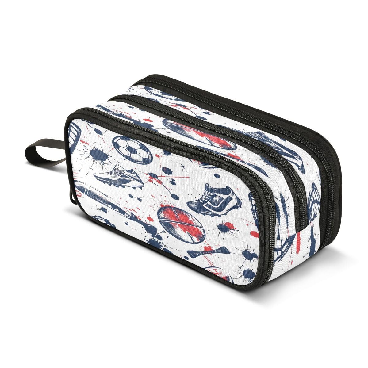 ALAZA Soccer Ball Design Pencil Case - Waterproof Pen Holder Pouch for School, Office, Student Supplies - Perfect for Sports Lovers & School Essentials Organization