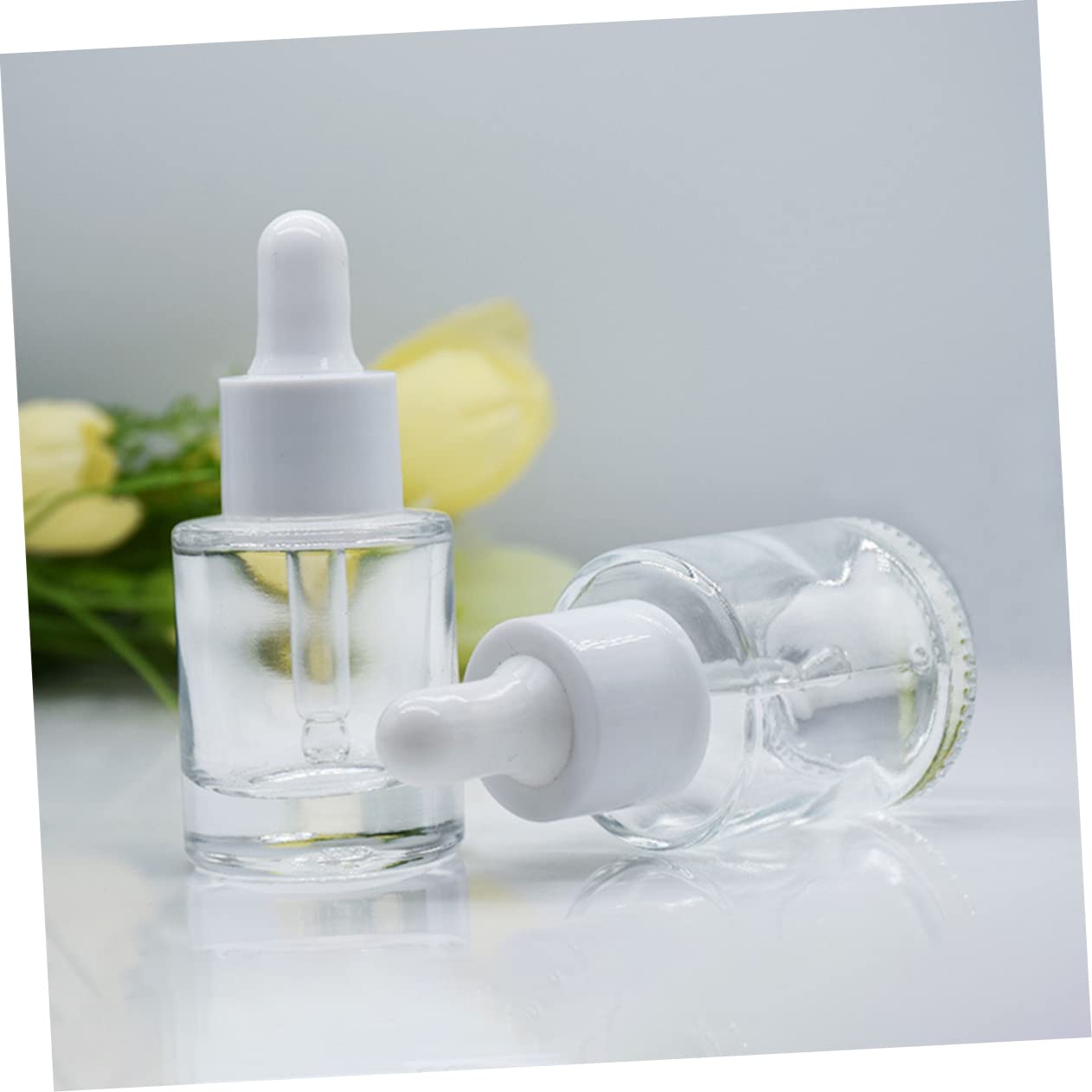6-Piece Refillable Glass Lotion Bottles with Eye Droppers - Essential Oil Vials, Perfume Dropper Bottles for Travel, DIY & Aromatherapy - Perfect for Skincare, Home Spa & On-the-Go Use
