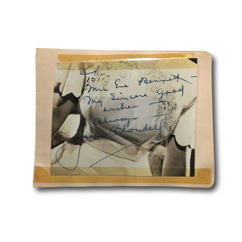 Joan Blondell Hand Signed Album Page Cut - Authentic JSA COA Autograph from The Blue Veil - Perfect for Movie Memorabilia Collectors and Vintage Hollywood Fans