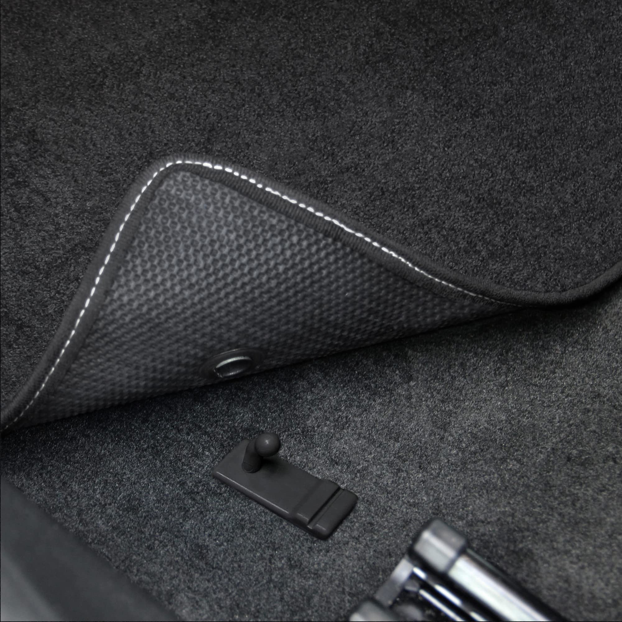 Lloyd Mats Premium Custom-Fit Carpeted Floor Mats for 1970-1972 Chevy Monte Carlo - Luxury Black Car Floor Liners with Silver Bowtie Logo (2-Piece Set) - Perfect for Classic Car Protection & Interior Upgrade