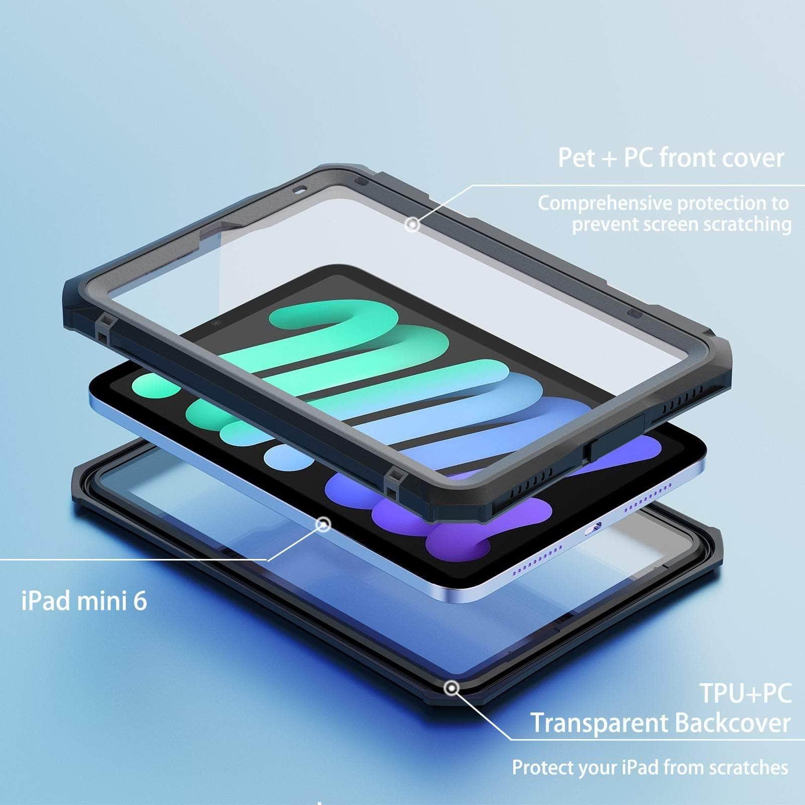 iPad Mini 6 (2021) Shockproof & Waterproof Protective Case - Perfect for Outdoor Adventures, Travel, and Daily Use
