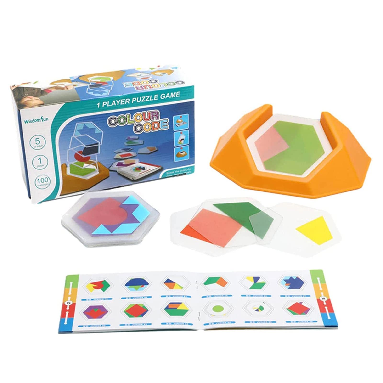 QINFANYU Jigsaw Puzzle Toy - Color Matching Logic Game for Kids, Tangram Brain Teaser for Children's Cognitive Development (Standard Size) - Perfect for Family Game Night & Classroom Learning Activities