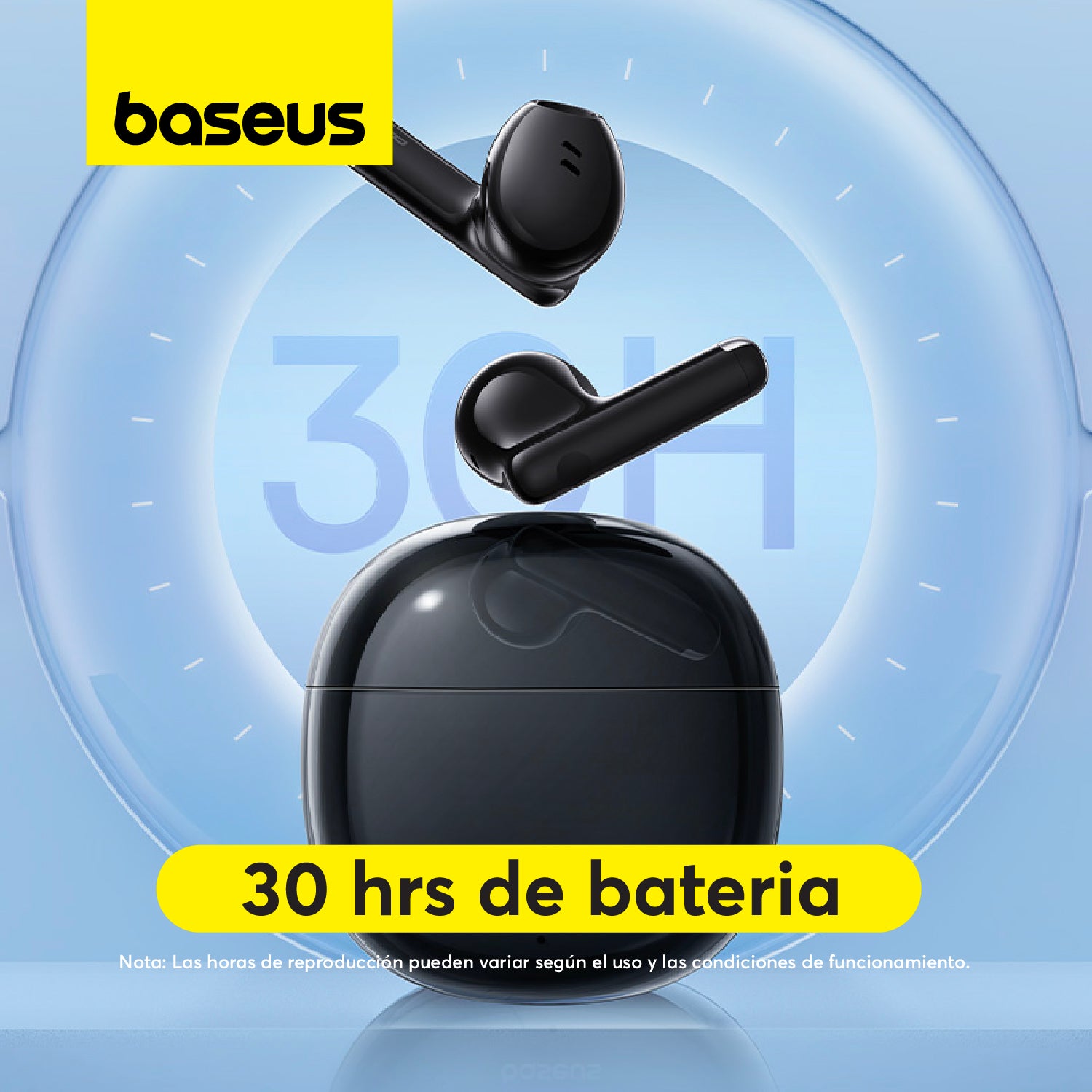 Baseus Bowie E13 Galaxy Wireless Earbuds - Black | Bluetooth Headphones for Running, Workout & Travel
