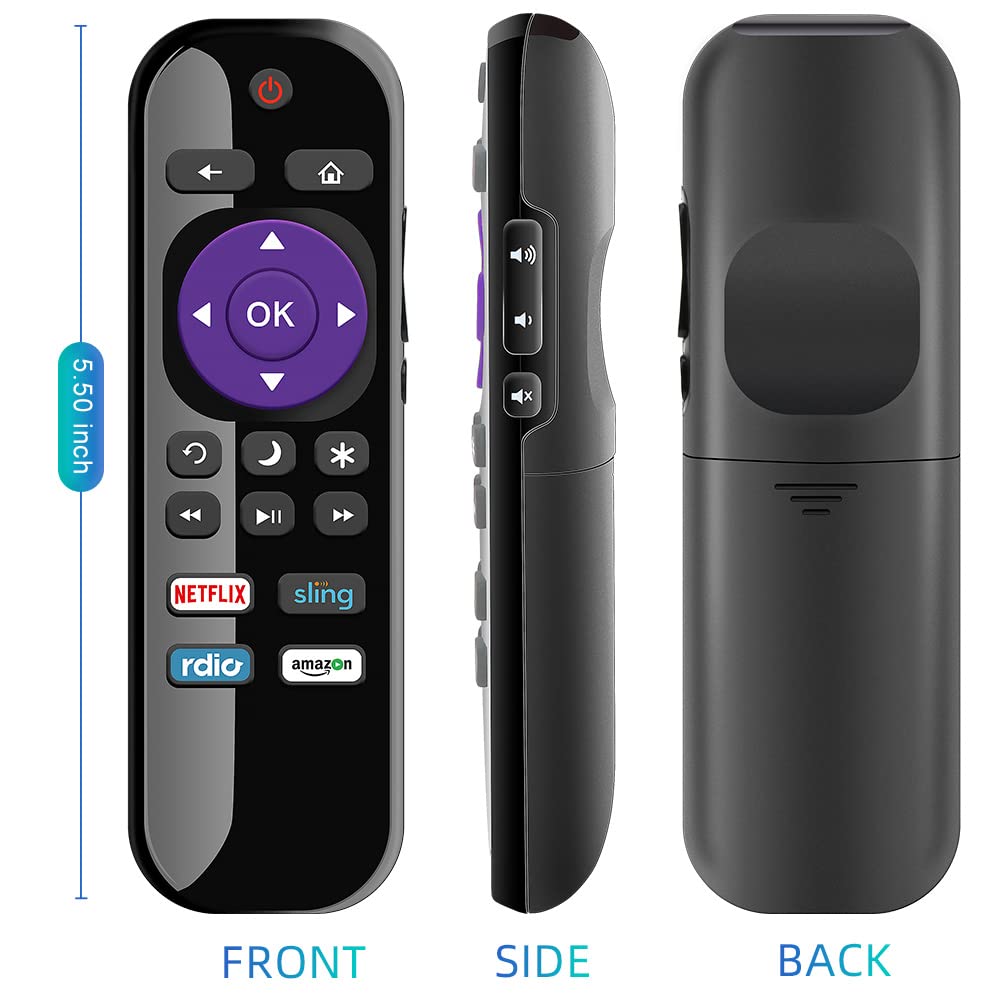 Gvirtue Universal Roku Remote Replacement for RCA Roku Smart TVs (32-70 inch) - Compatible with 4K UHD HDR LED LCD Smart TVs | Perfect for Streaming, Gaming & Home Entertainment