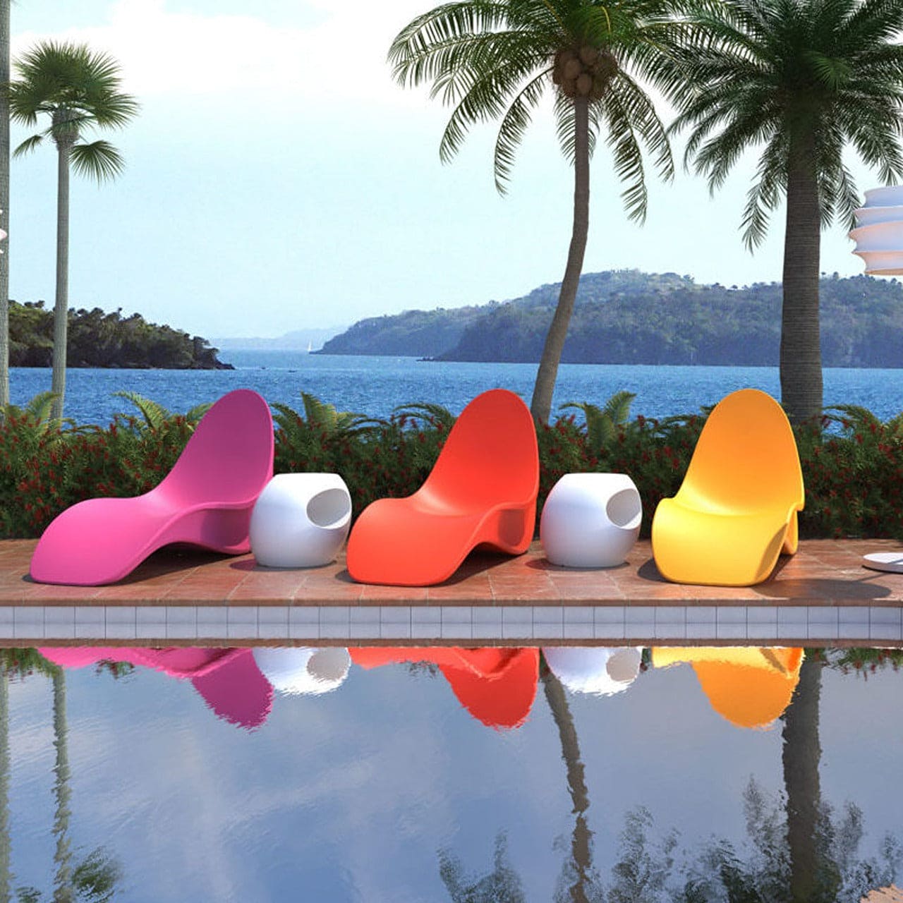 BIKINI Pool Chaise Lounger Chair - Comfortable Outdoor Lounge Chair for Swimming Pool, Beach & Backyard Relaxation