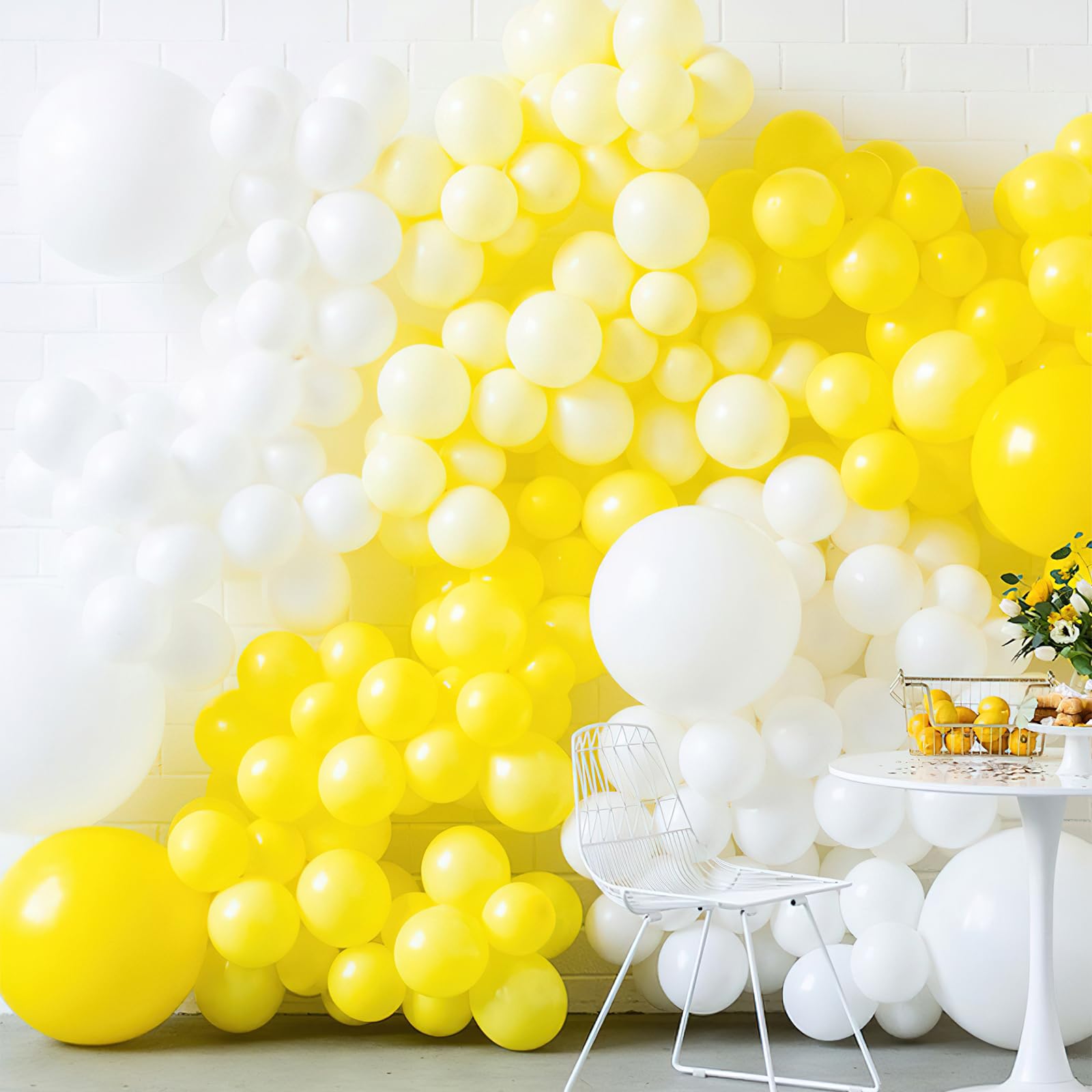 50 Pack 12 Inch Matte Yellow Latex Balloons for Party Decorations - Balloon Garland, Balloon Arch, Birthday Party, Baby Shower, Wedding & Holiday Celebrations (Yellow-Y55)