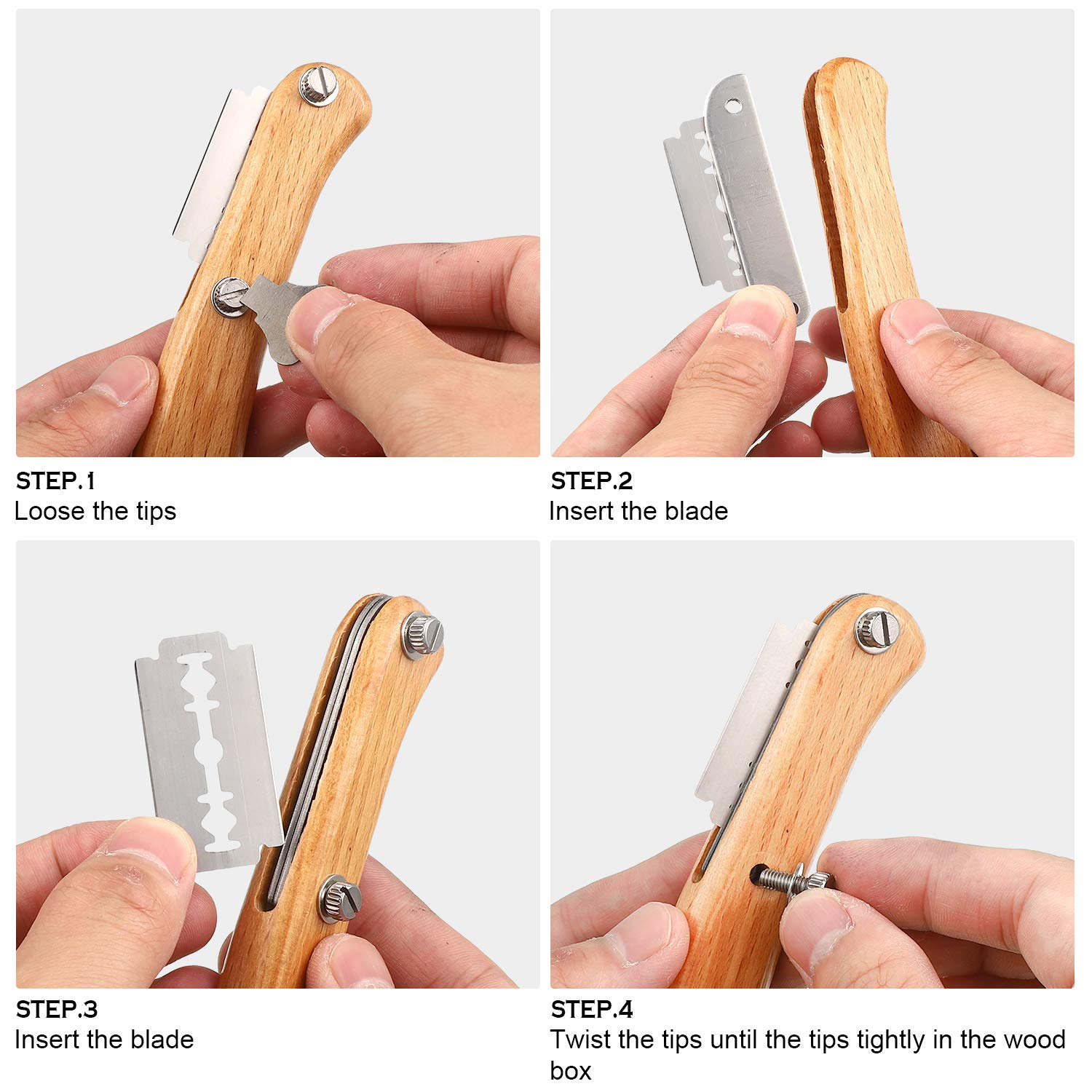 Premium Bread Lame Scoring Tool Kit - Wooden Handle Dough Slasher with 10 Replaceable Blades & 2 Protective Covers - Perfect for Sourdough, Baguettes, Artisan Bread Baking at Home or Bakery