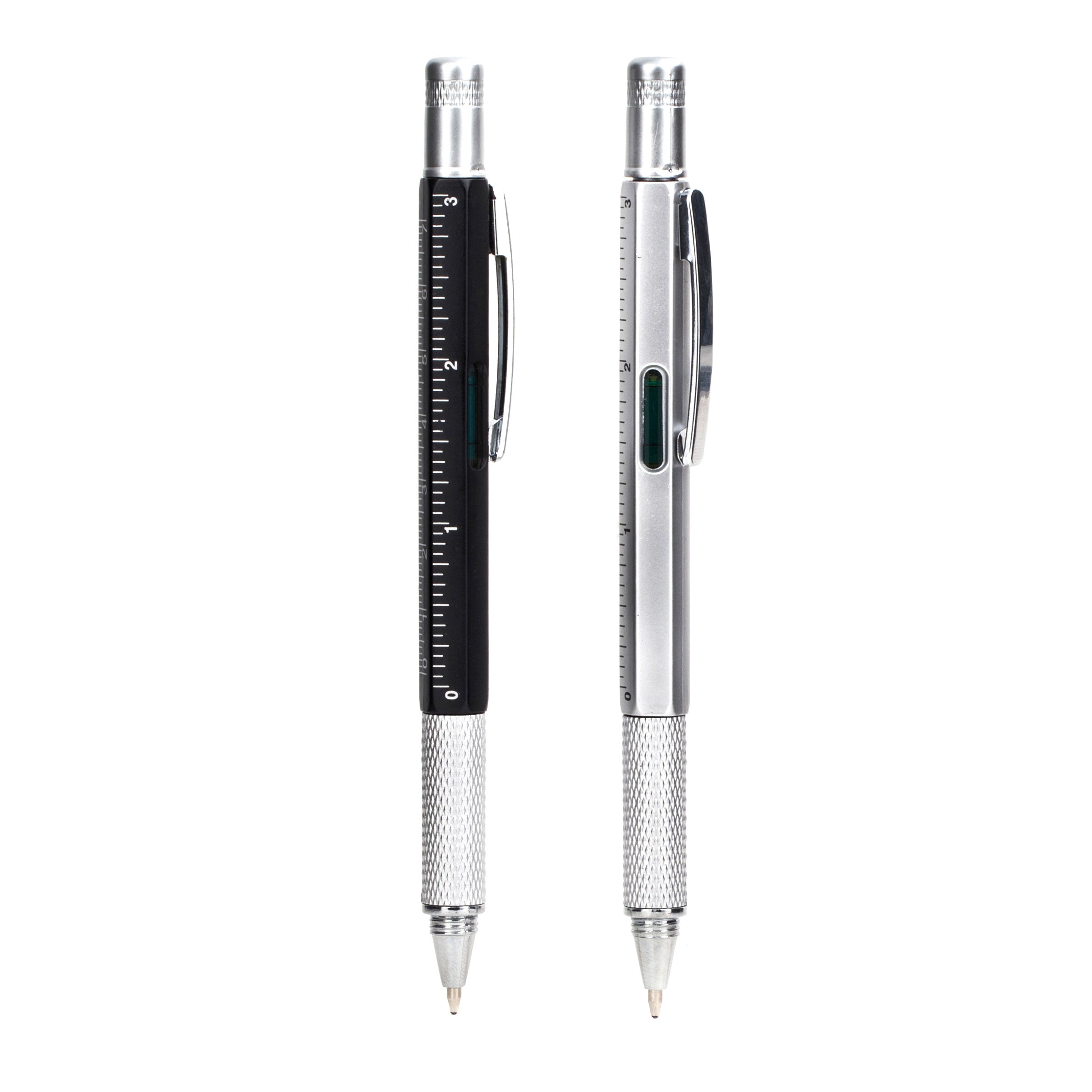 Multi-Function Pen Tool - Black & Silver - Perfect for Writing, Screwdriving & Everyday Carry (EDC)