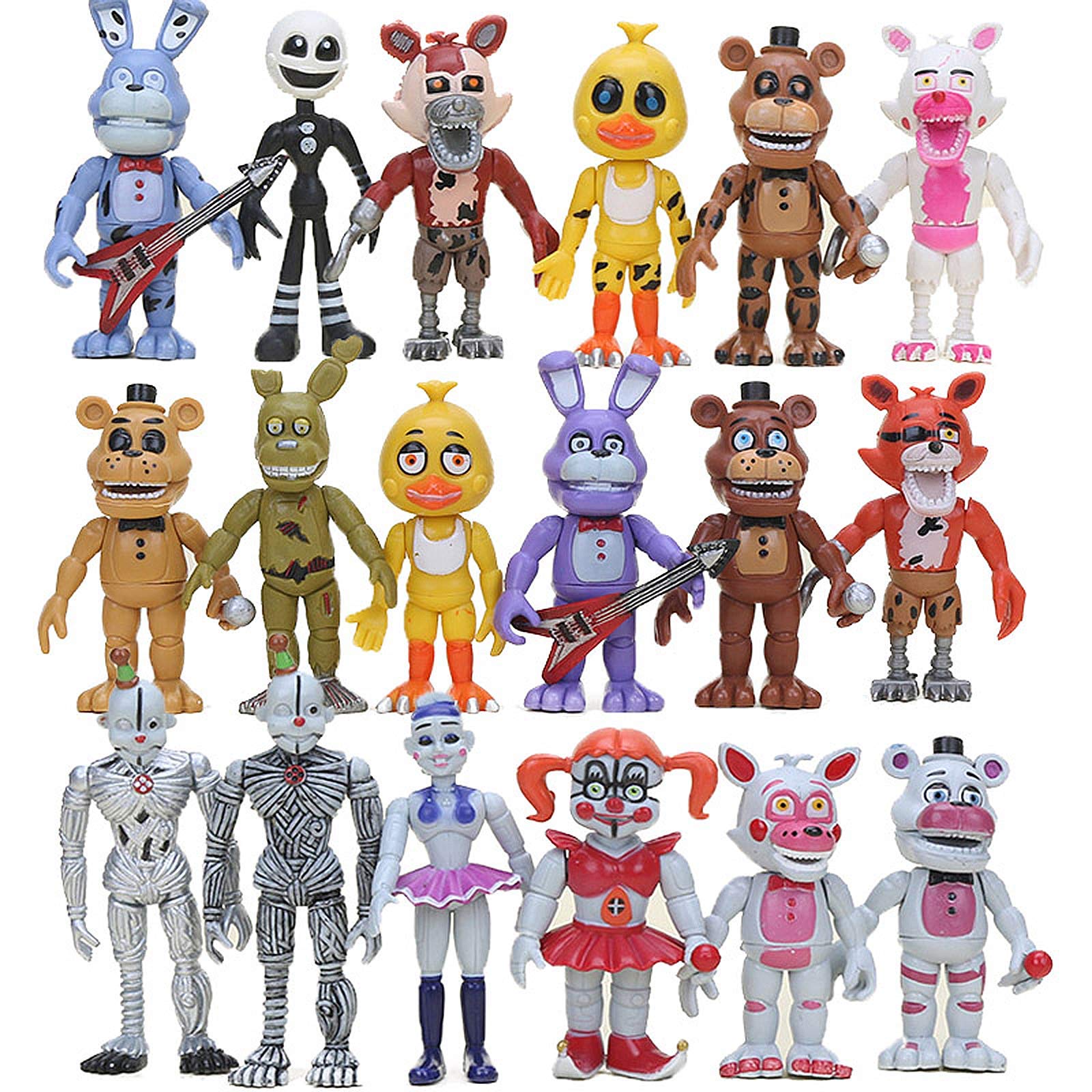18Pcs Action Figure Set - Golden Freddy Collectible Toys for Kids, Perfect Gift for Birthday, Christmas & Halloween - Role Play, Party Favors & Home Decor