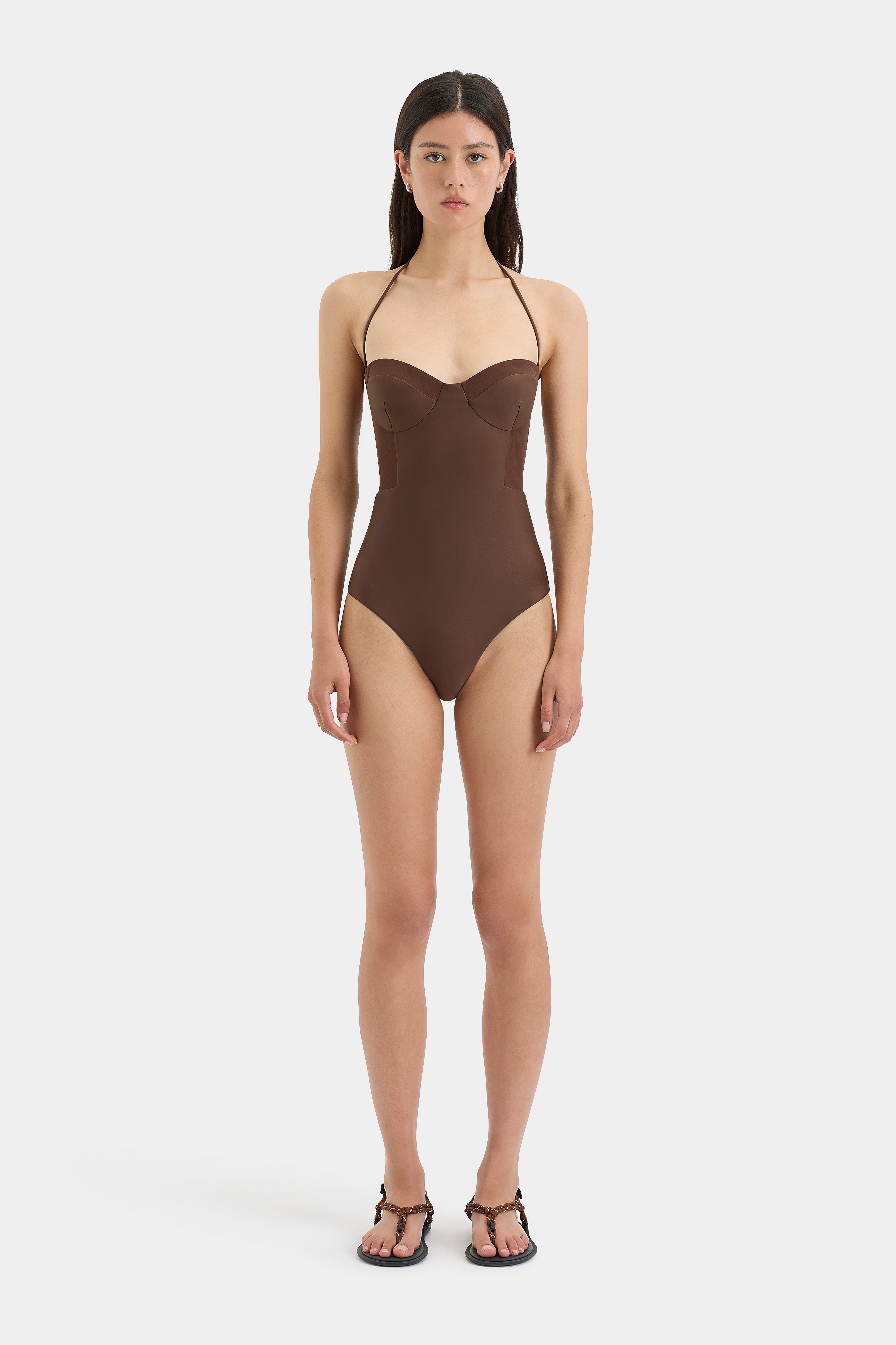 Dunes Splice One Piece Swimsuit - Sexy High Waisted Bathing Suit for Women, Beachwear & Pool Party - Perfect for Summer Vacations & Tropical Getaways