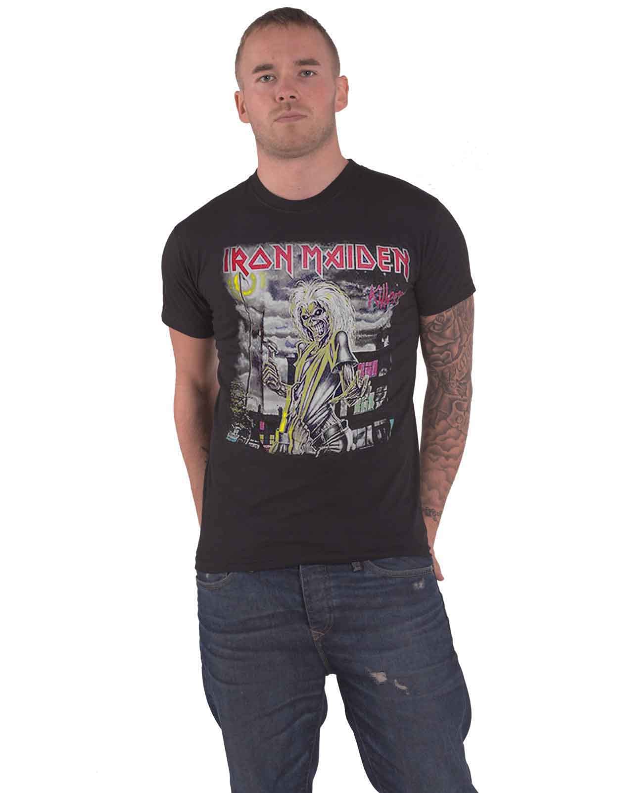 Men's Iron Maiden Killers Cover Graphic T-Shirt | Vintage Rock Band Tee for Concerts & Casual Wear
