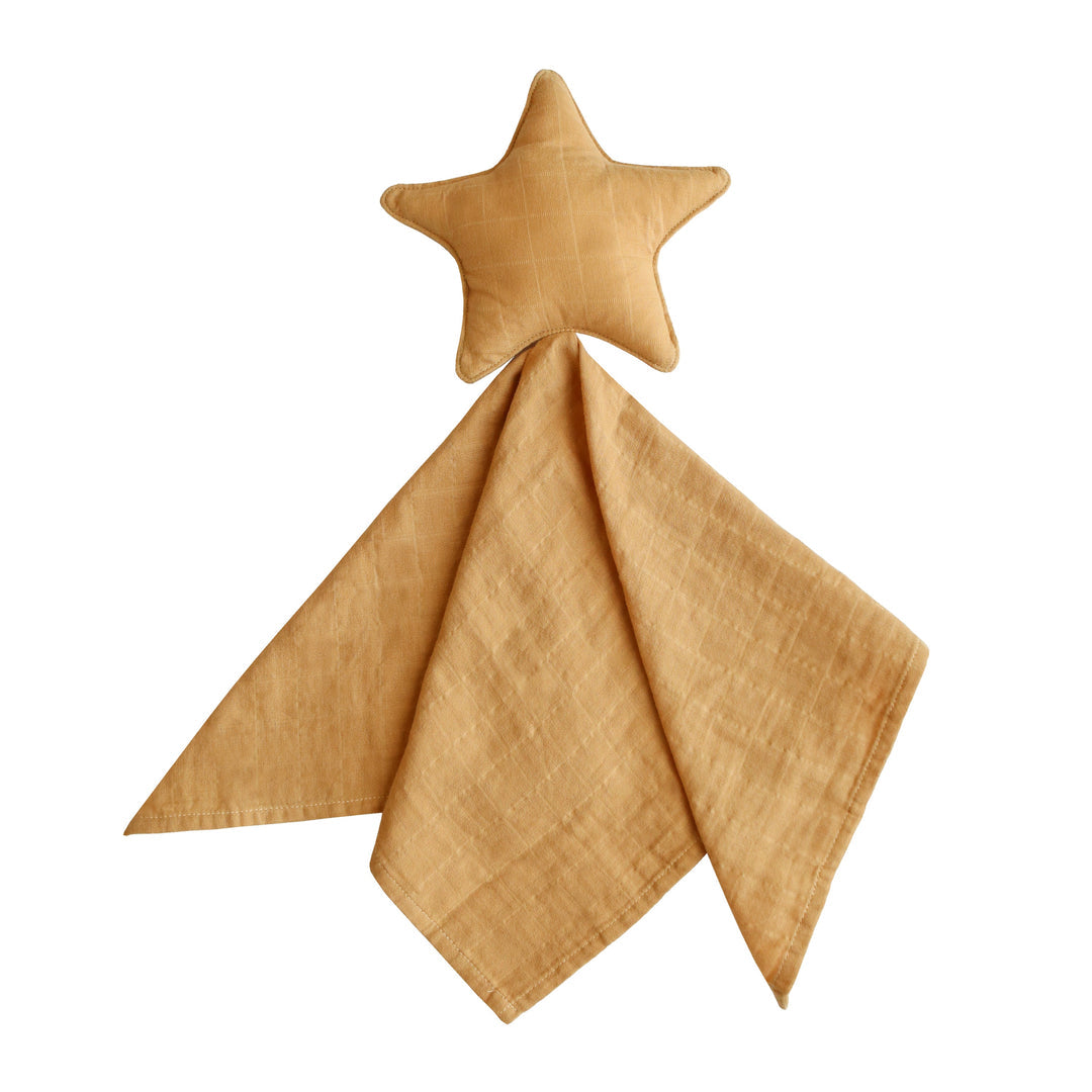 Mushie Star & Moon Lovey Baby Blanket - Soft & Cozy Security Blanket for Newborns, Infants & Toddlers - Perfect for Nursery, Stroller, Car Seat & Bedtime Comfort