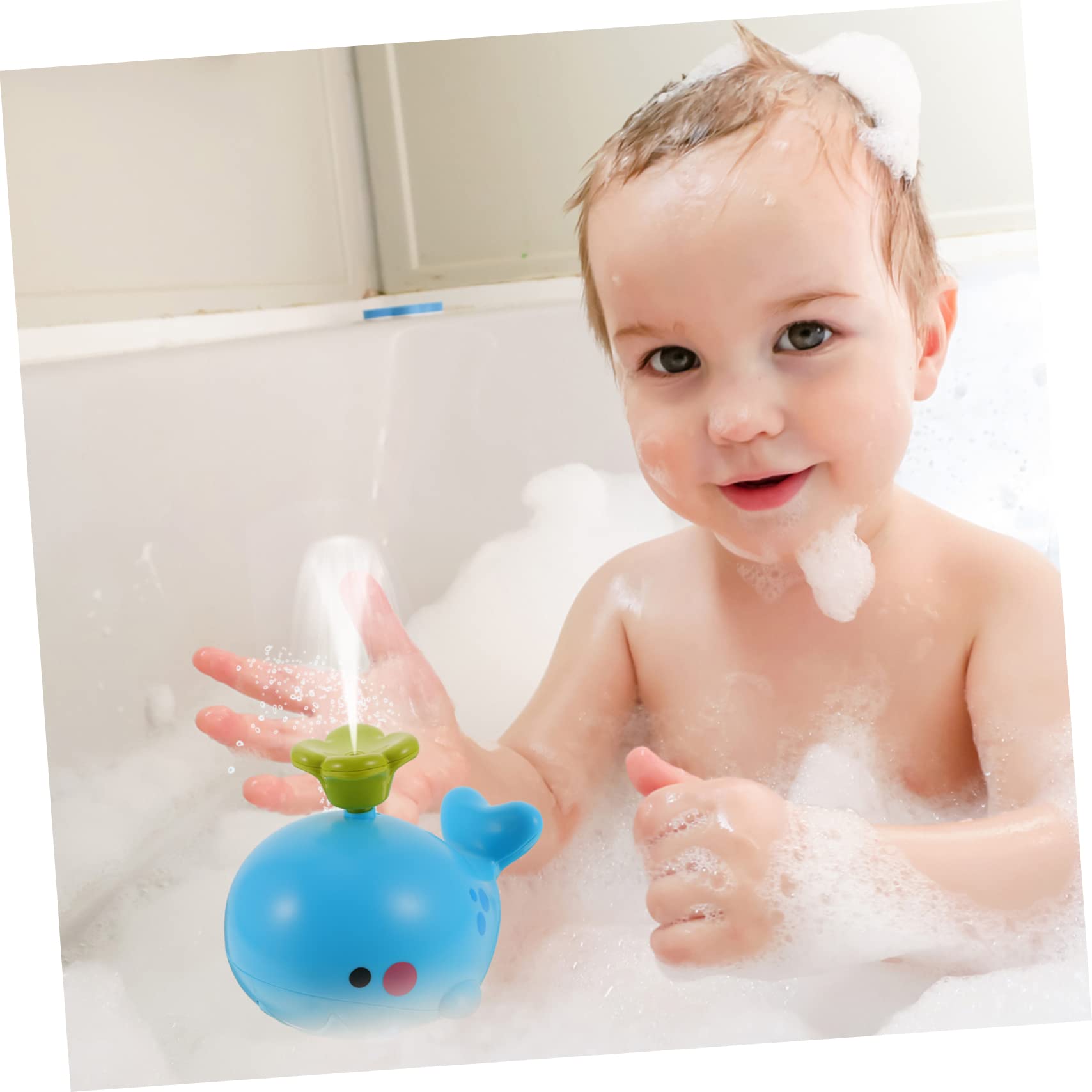 UPKOCH 4 Pack Floating Electric Shower Head Toys - Water Sprinkler Bath Toys for Kids, Fun Bathtime & Pool Playtime, Durable Plastic Design for Toddlers & Children