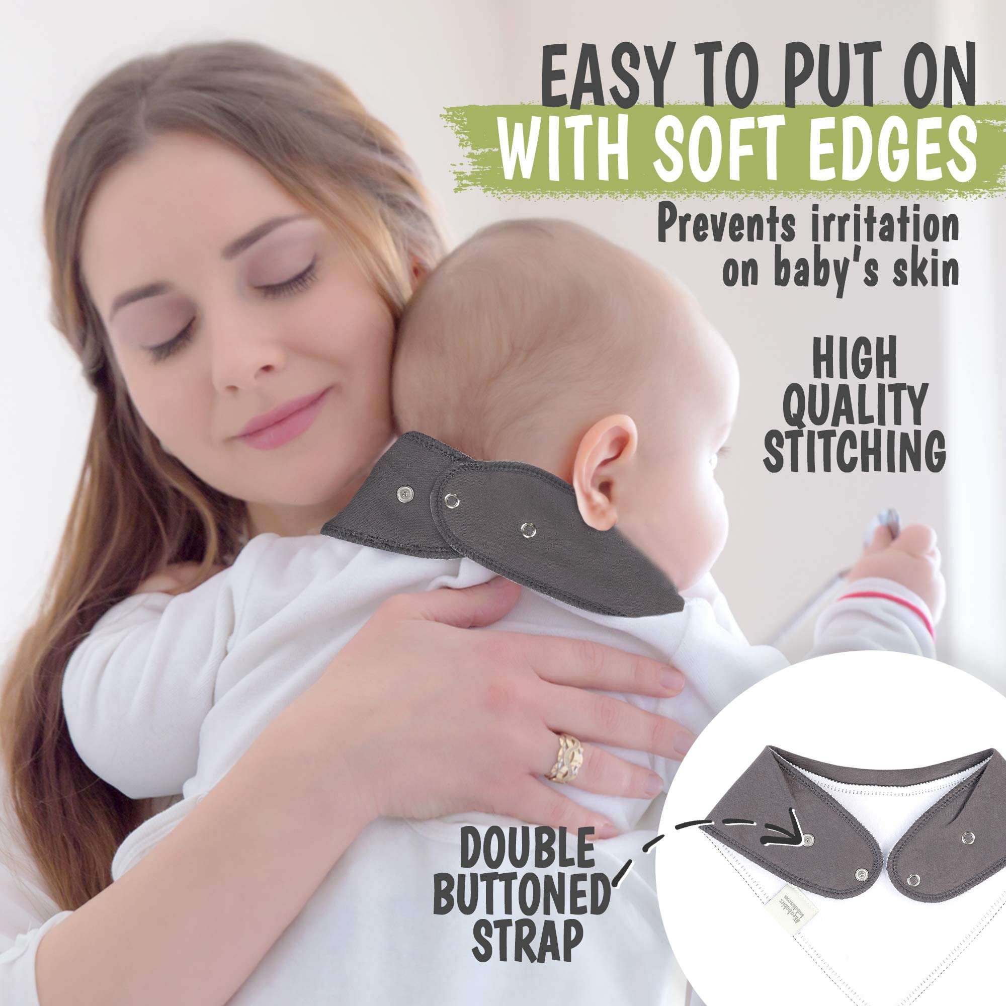 KeaBabies Diaper Backpack & Bandana Drool Bibs Set - Waterproof Baby Changing Bag with Super Absorbent Bibs for Newborns & Toddlers - Perfect for Daycare, Travel & On-the-Go Parents