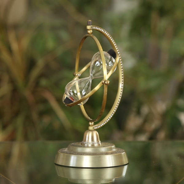 Bronze & Stone Time Turner Urn Rotating Hourglass - Perfect for Home Decor, Memorial Keepsake & Unique Gift