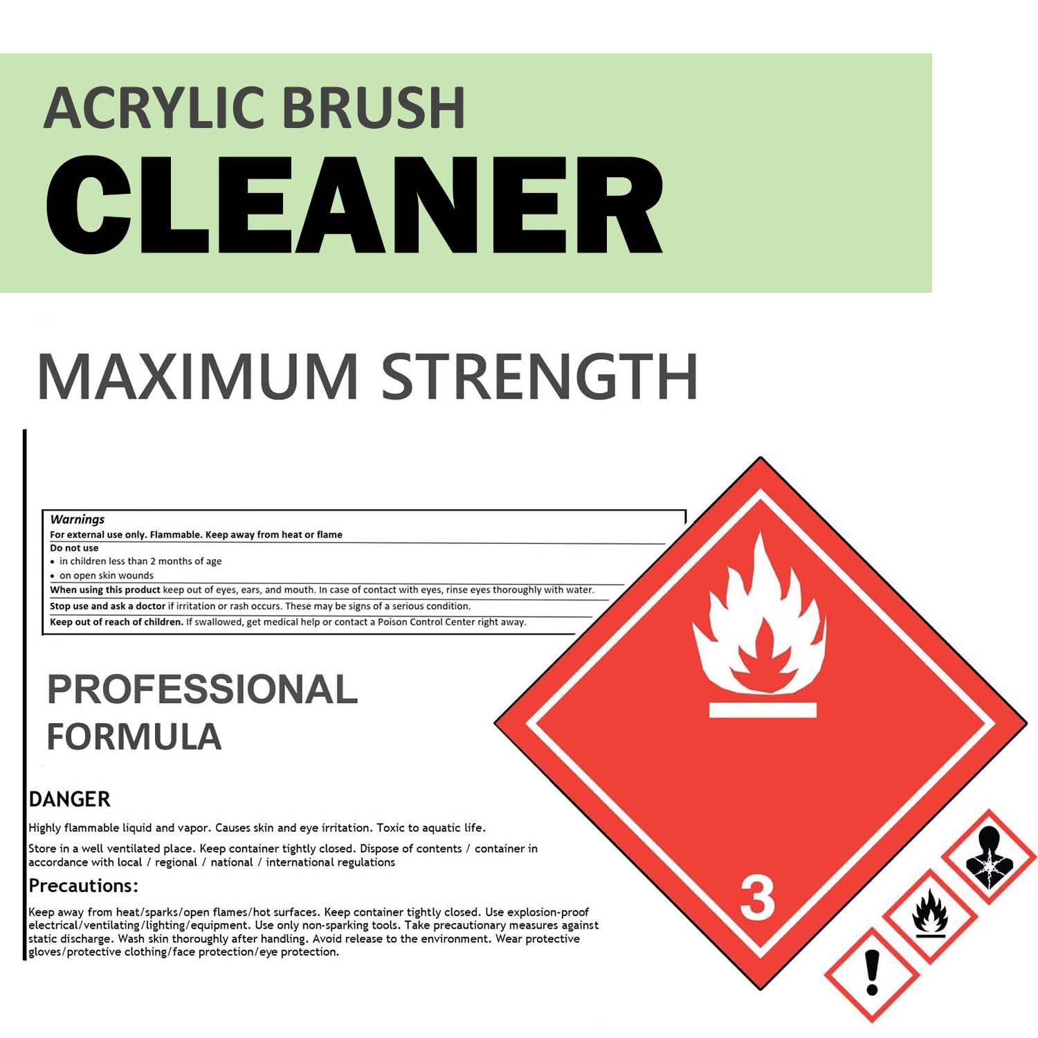 UV Nail Gel Brush Cleaner & Acrylic Nail Brush Cleaner Remover - Powerful 500ml Build-Up Dissolver for Professional Salon & Home Manicure Care