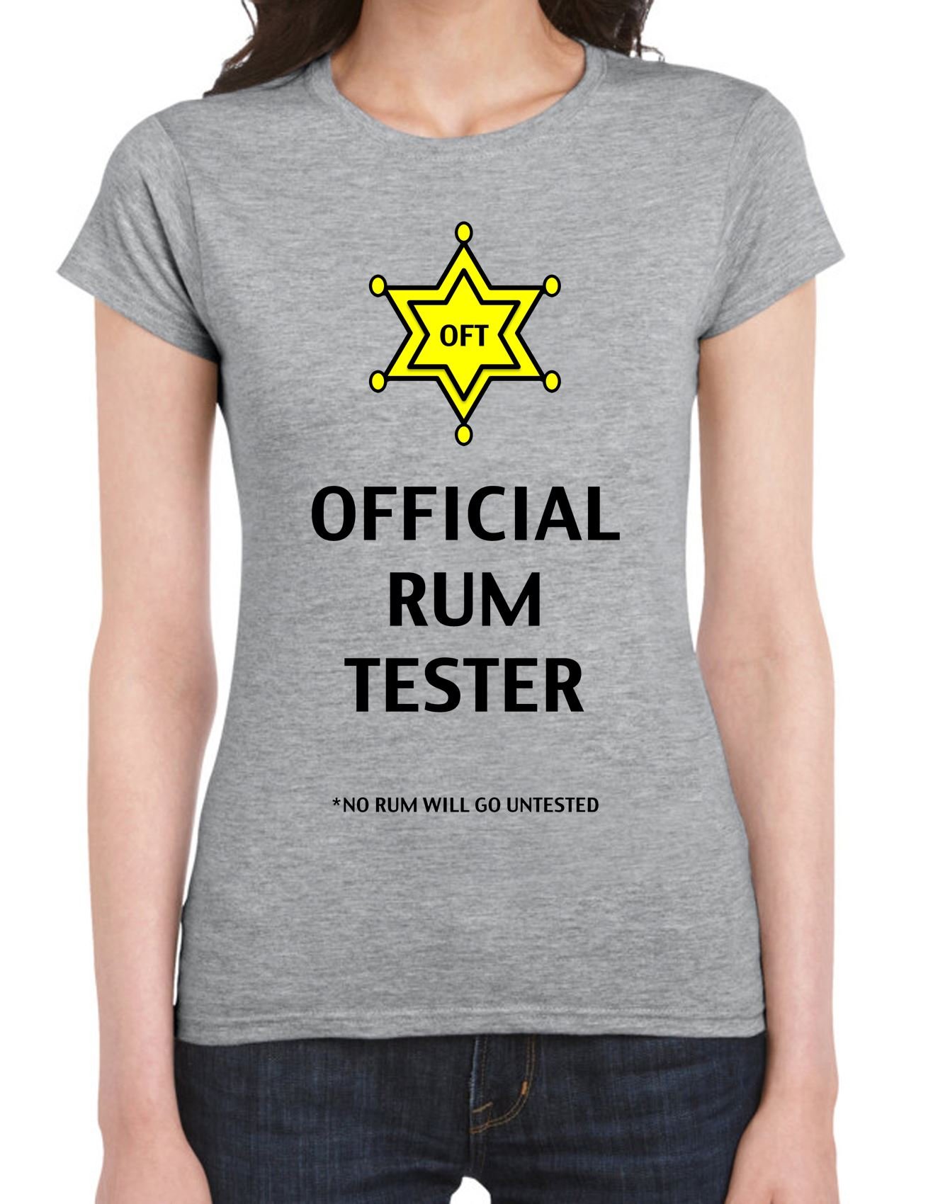 Official Rum Tester Women's T-Shirt | Tribal Graphic Tee | Casual Vintage Style Tops for Women | Perfect for Beach Parties, Music Festivals & Bar Hopping