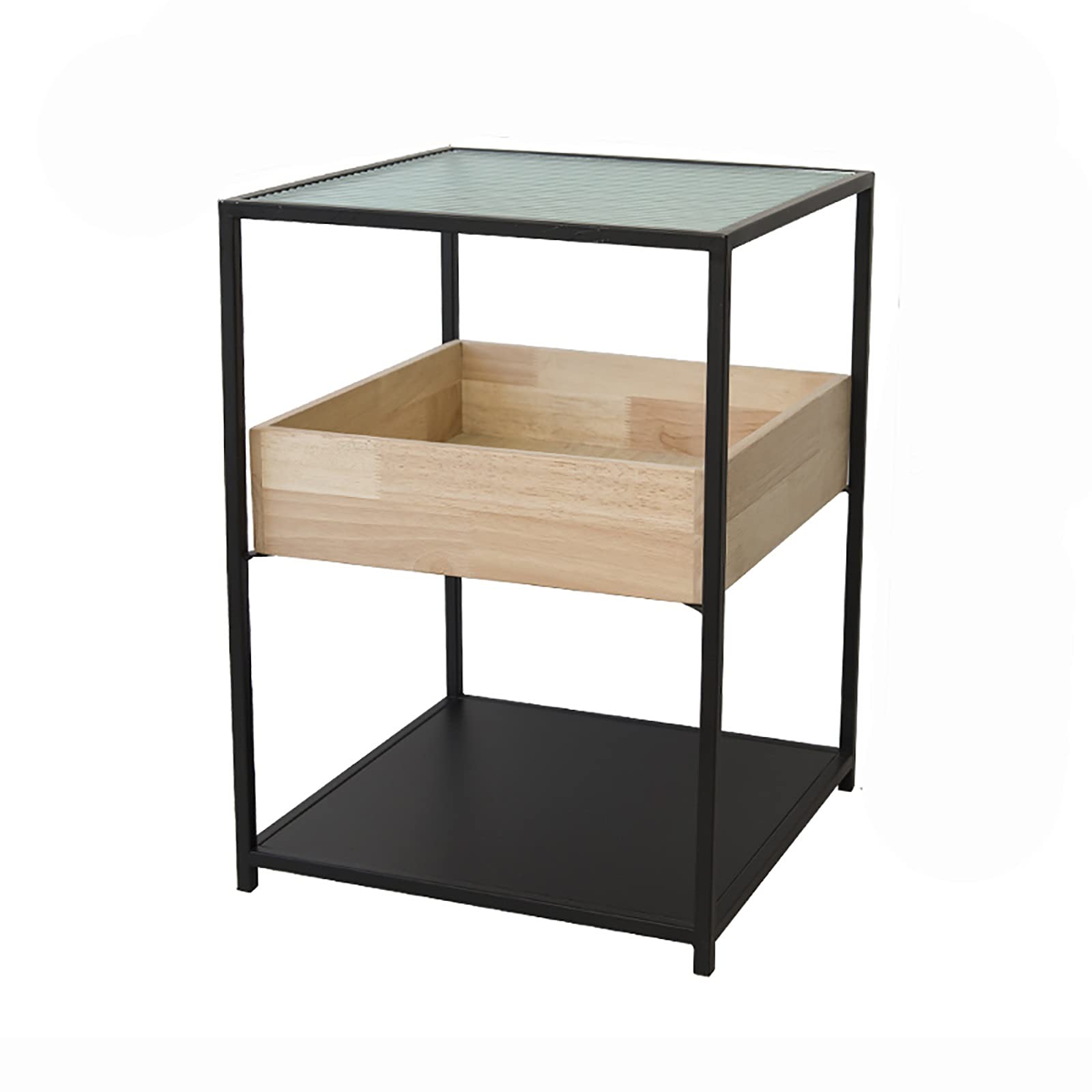 Iron Coffee Table - Small Square Side Table for Sofa, Corner, Bedside - Indoor & Outdoor Use in Living Room, Balcony, Patio - Modern & Durable Design