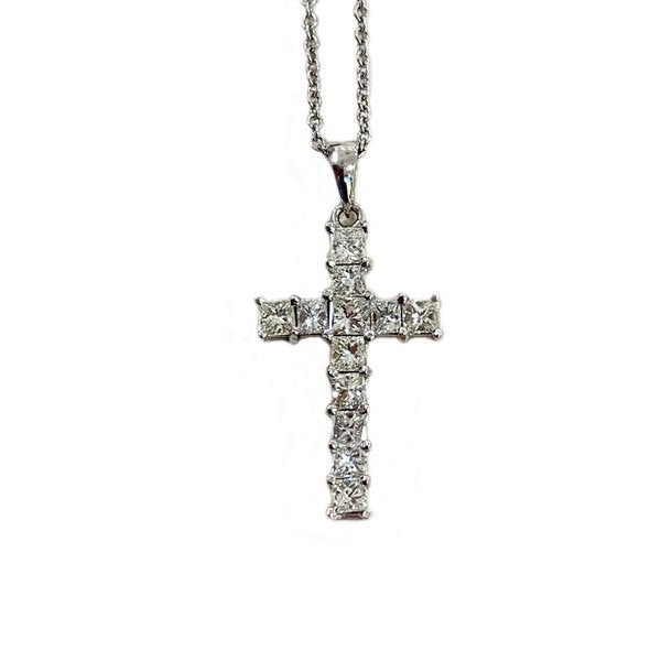 18K White Gold Diamond Pendant Necklace for Women - Elegant Solitaire Pendant Jewelry Gift for Anniversary, Valentine's Day & Special Occasions