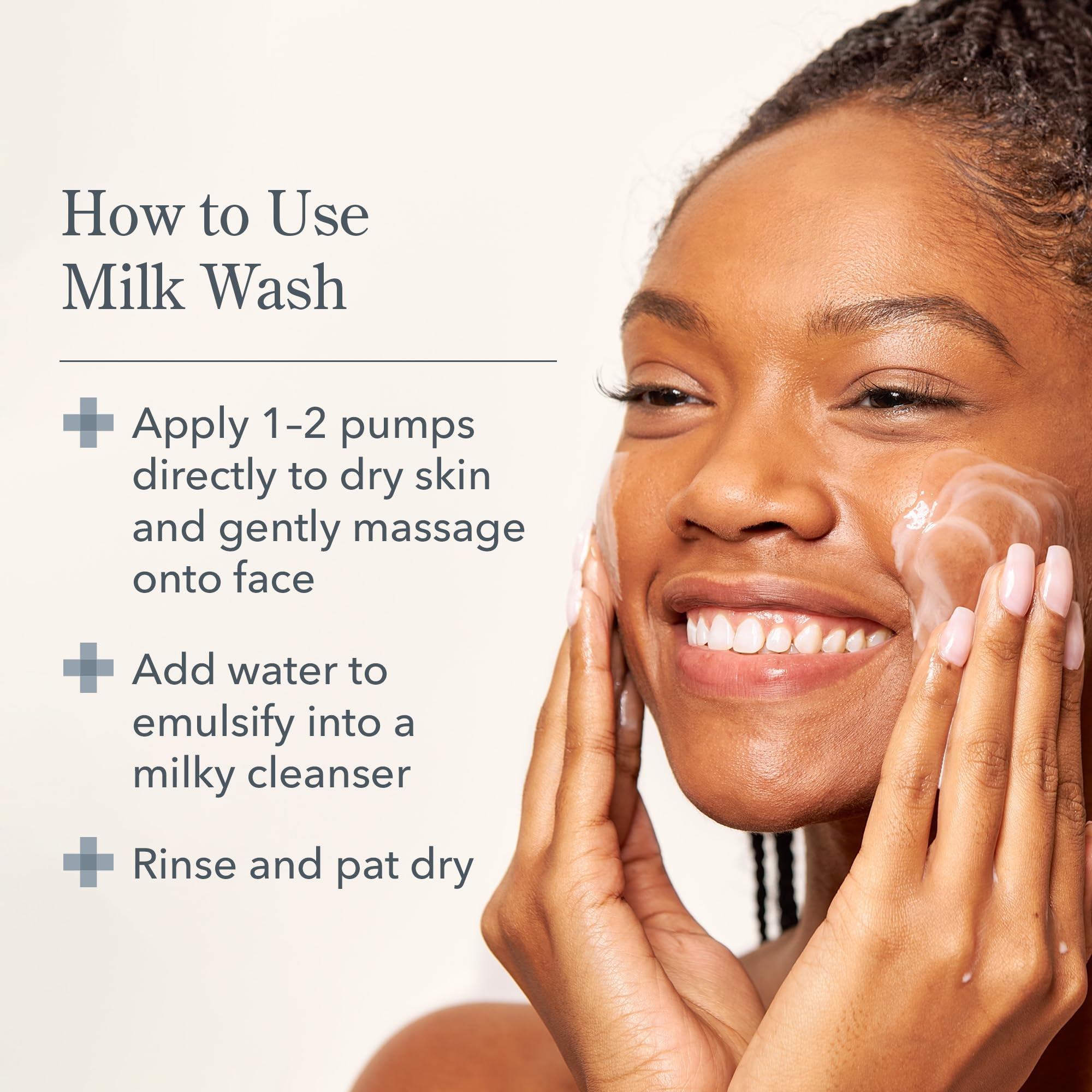 Beekman 1802 Milk Wash Exfoliating Jelly Face Cleanser & Milk RX Advanced Better Aging Cream Set - Fragrance Free, Cruelty Free Skincare Duo for Sensitive Skin - Gentle Exfoliation & Anti-Aging Moisturizer for Daily Face Care Routine