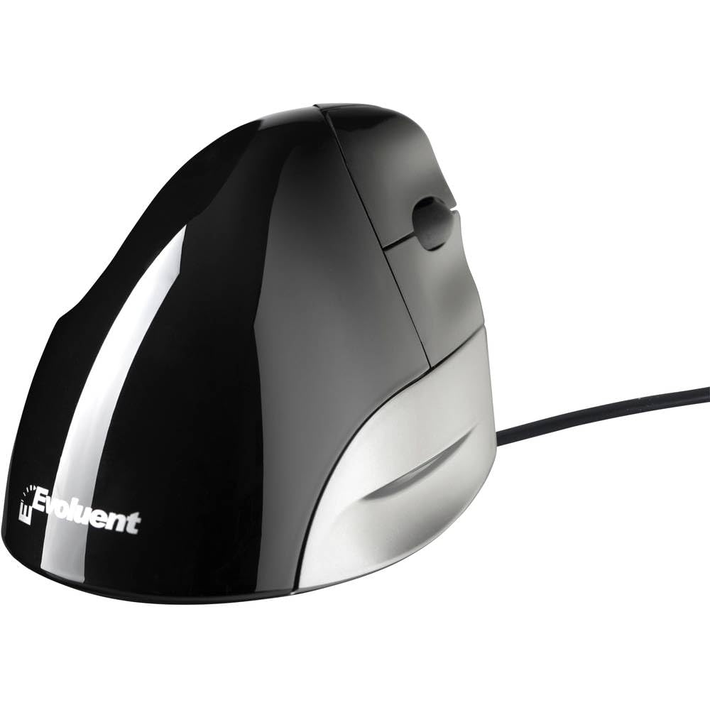 Evoluent Vertical Mouse Right Handed - Ergonomic USB Mouse for Pain Relief & Carpal Tunnel Support - Perfect for Office, Gaming & Computer Use