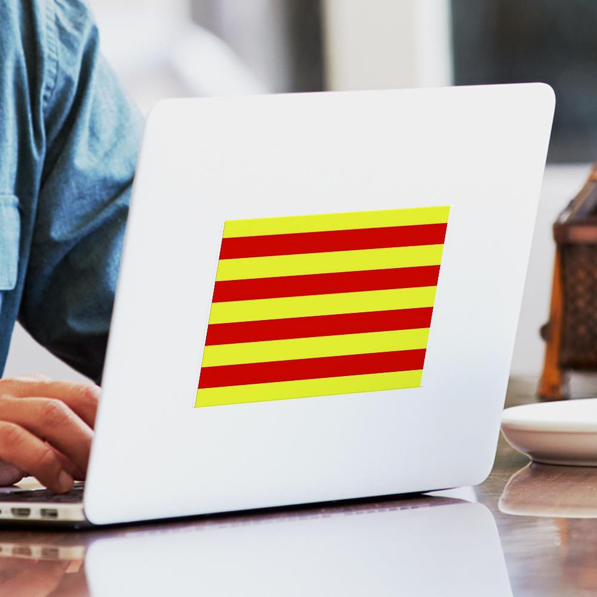 Catalunya Flag Rectangle Sticker - Waterproof Vinyl Bumper Decal for Cars, Laptops & Windows - Perfect for Sports Fans, Travel Enthusiasts & Catalan Pride
