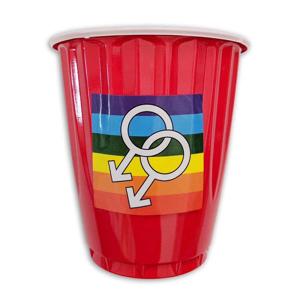 250 Rainbow LGBTQ Pride Stickers - Waterproof Vinyl Male Symbol & Rainbow Flag Decals for Pride Events, Fundraising, Marches & Social Awareness - Perfect for Laptops, Water Bottles & Protest Signs