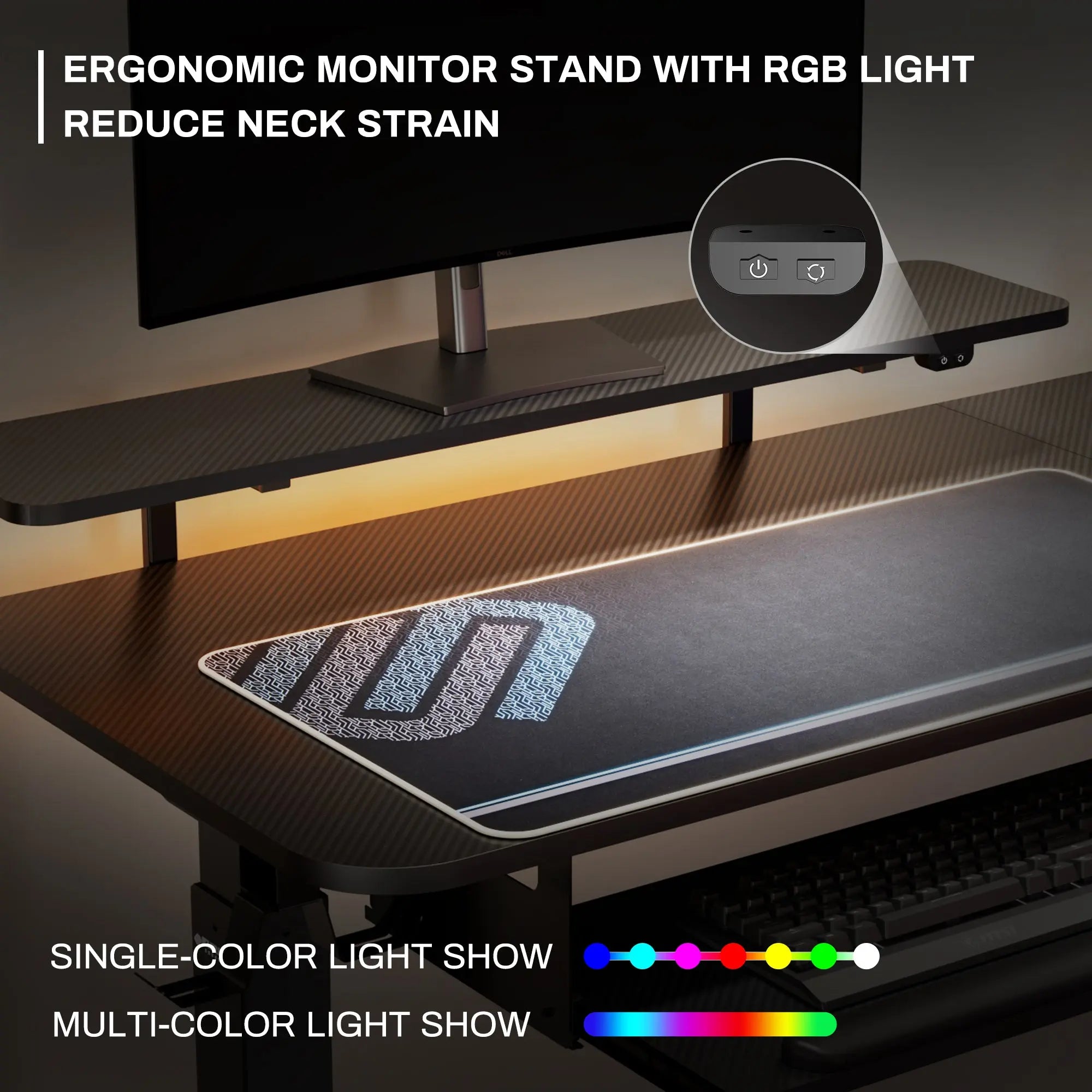 Ergonomic L-Shaped Standing Desk with Accessories Set (60x23 Inches) - Perfect for Home Office & Workspace Setup
