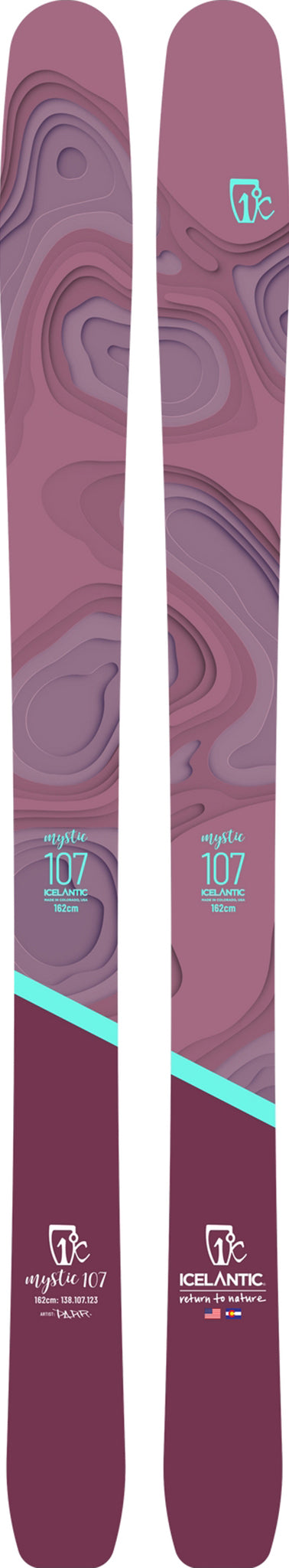 2022-2023 Mystic 107 Women's Touring Skis - All-Mountain Powder Skis for Backcountry & Freeride Adventures