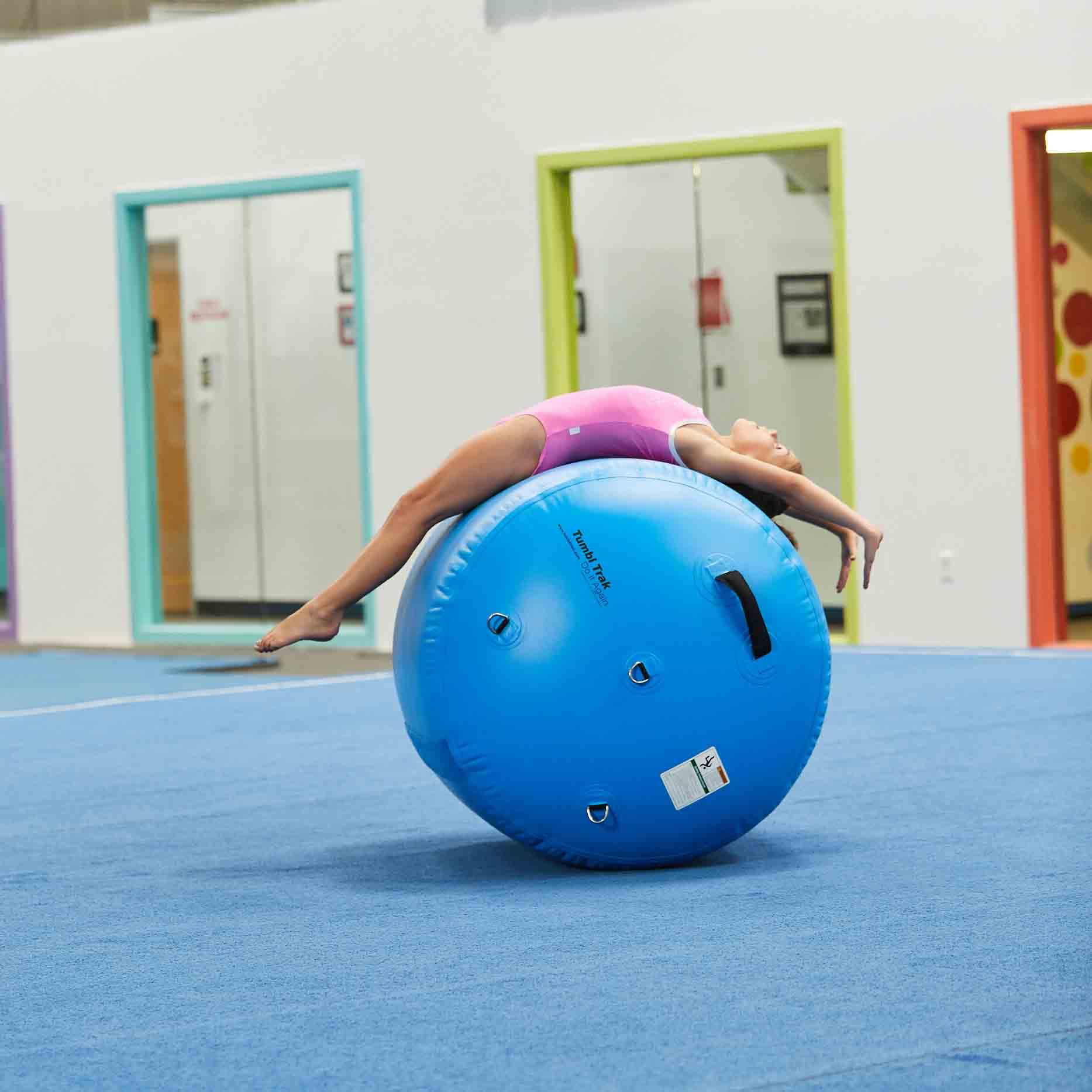 Tumbl Trak Air Barrel - Professional 30-Inch Gymnastics Air Roller for Cheerleading & Tumbling Training - Durable Purple Commercial Grade Inflatable Barrel - Perfect for Home Gyms, Dance Studios & Gymnastics Clubs