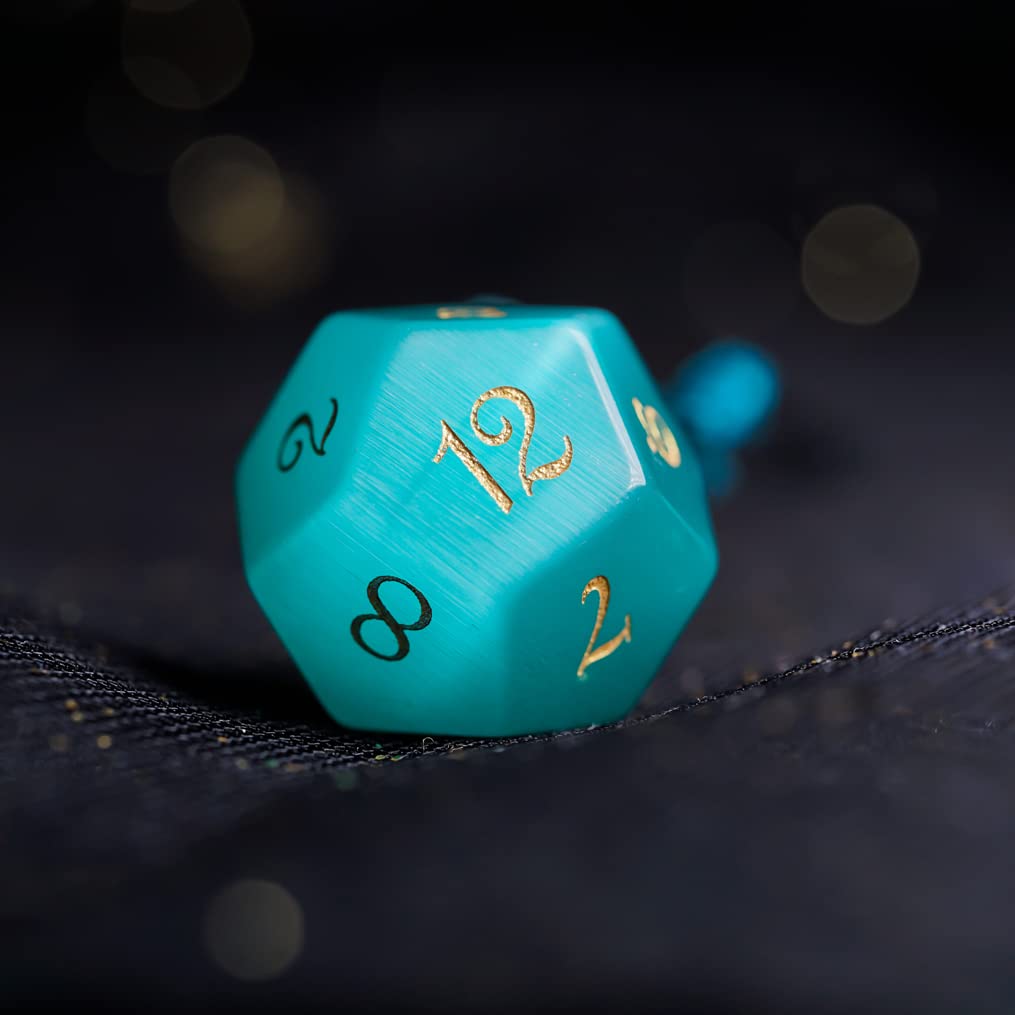 LANGWEI D&D Dice Set - Green Opal Polyhedral Dice with Bee Design for Dungeons & Dragons, Pathfinder, TRPG Tabletop RPG Games | Perfect for D&D Campaigns, Gift for Gamers & Collectors