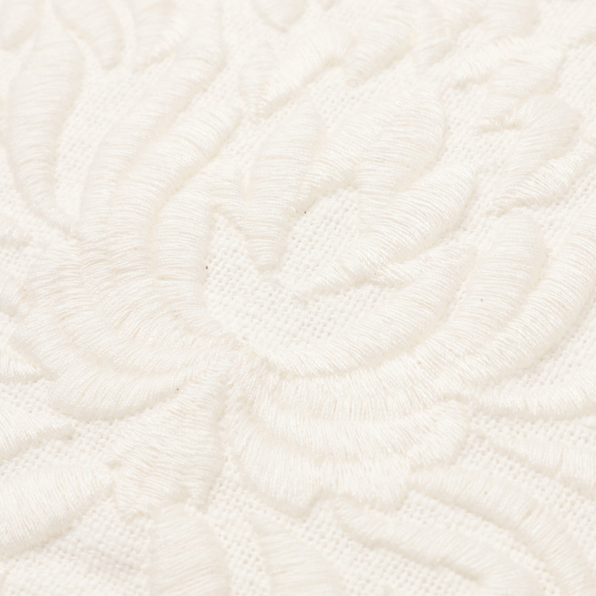 EMB Ornament D Cushion Cover 45x45cm White - Perfect for Sofa, Bed & Home Decor