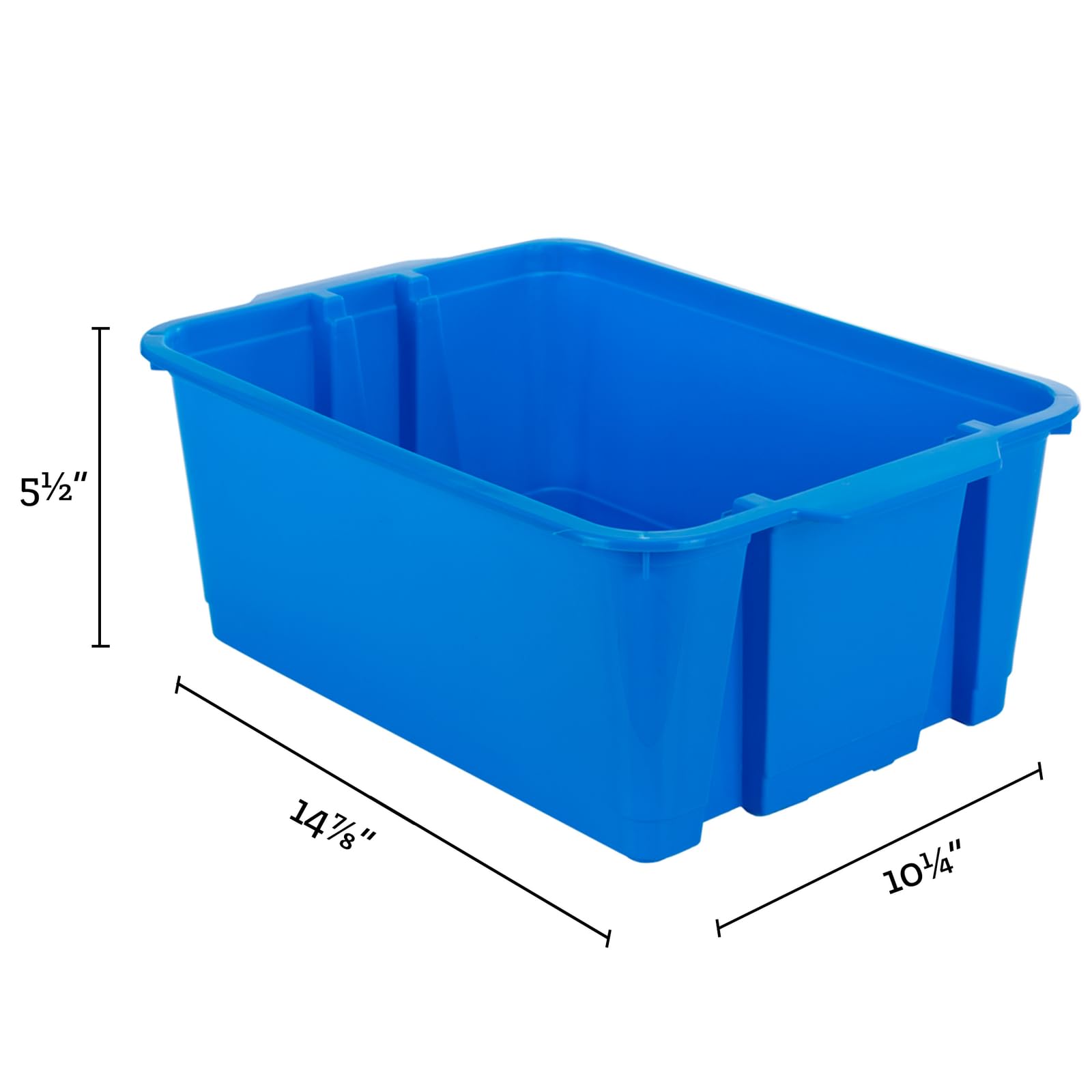 Stackable Plastic Book and Organizer Bins Set of 12 - Colorful Classroom Storage Baskets for Books, Toys & Supplies - Durable Home & School Organization Solutions for Teachers & Kids