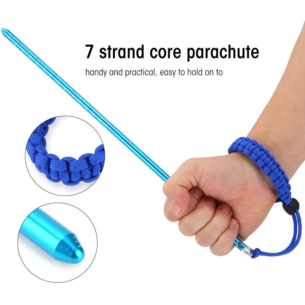 **34cm Aluminum Alloy Diving Stick - Adjustable Wrist Lanyard, Noise Maker & Pointer for Scuba Diving, Pool Games & Underwater Signaling**
