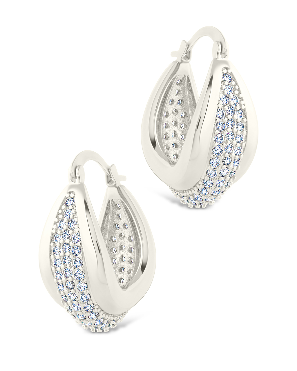 Philina CZ Hoops - Sparkling Cubic Zirconia Earrings for Women, Elegant Hinged Hoop Earrings for Everyday Wear | Perfect for Parties, Work, and Special Occasions