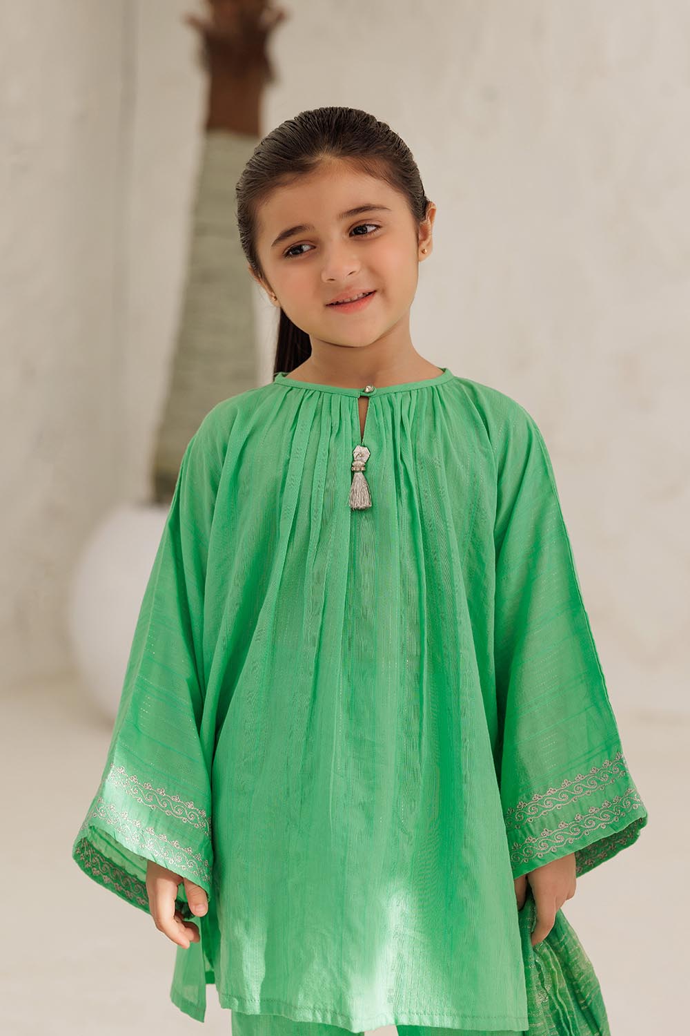 Stylish Cotton Dobby Turquoise Stitched Suit for Women - Elegant Senorita Outfit for Parties, Weddings & Special Occasions