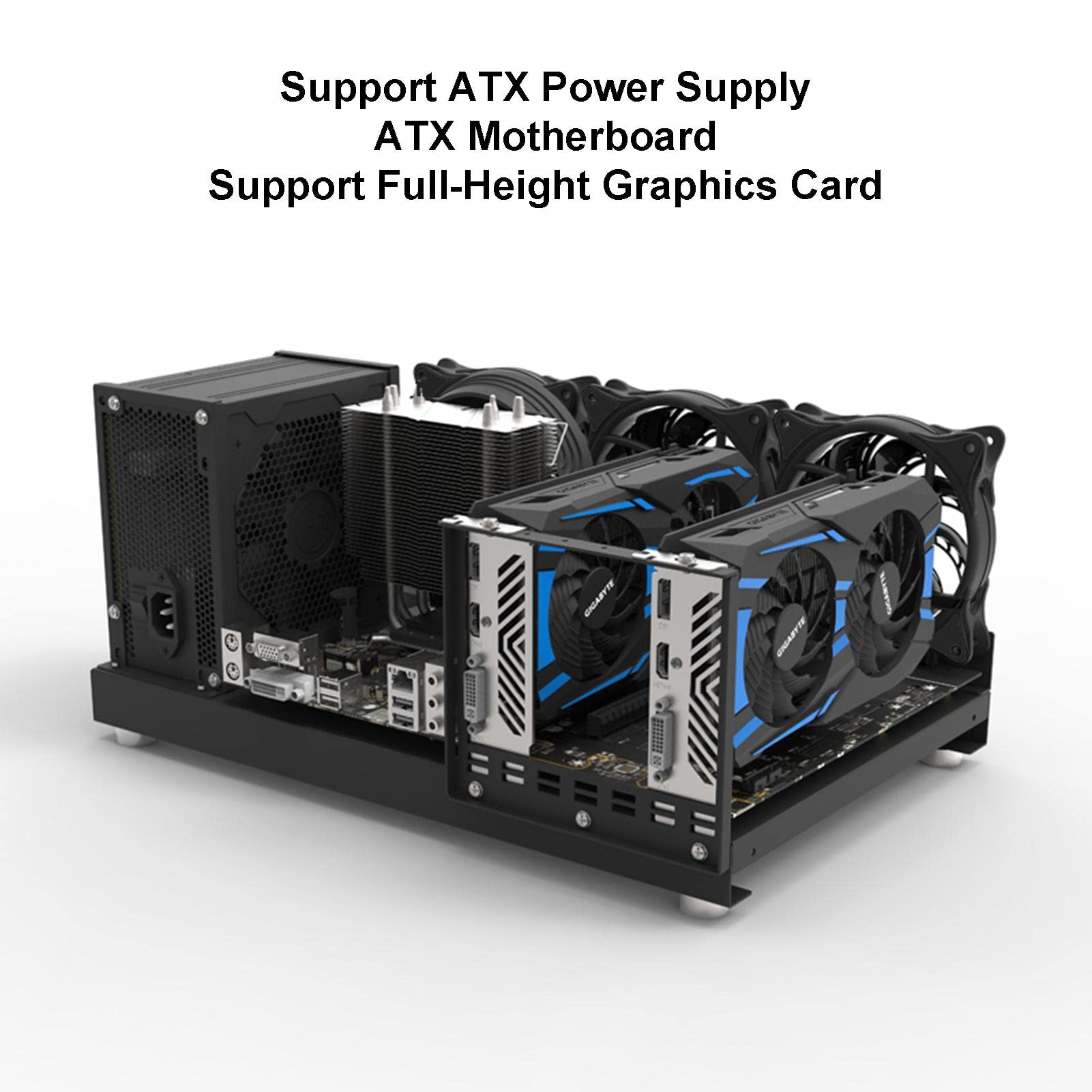 1/2 PC Computer Motherboard Holder - Durable Case & Storage Rack for ATX/Micro-ATX Boards | Modern Stylish Design with Anti-Scratch Protection | Perfect for PC Builders, Repair Shops & Tech Enthusiasts