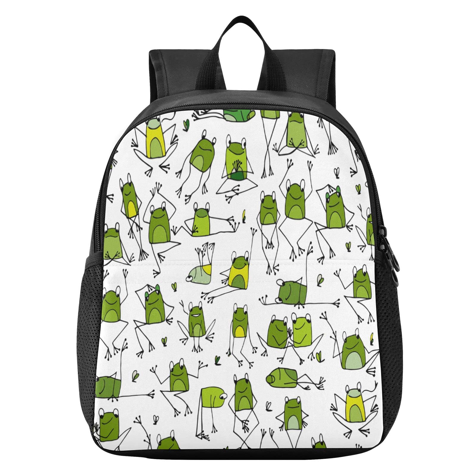 Blueangle Waterproof Kids Backpack with Funny Frogs Print - Lightweight School Bag for Boys & Girls Ages 2-6 - Perfect for Preschool, Daycare & Outdoor Adventures