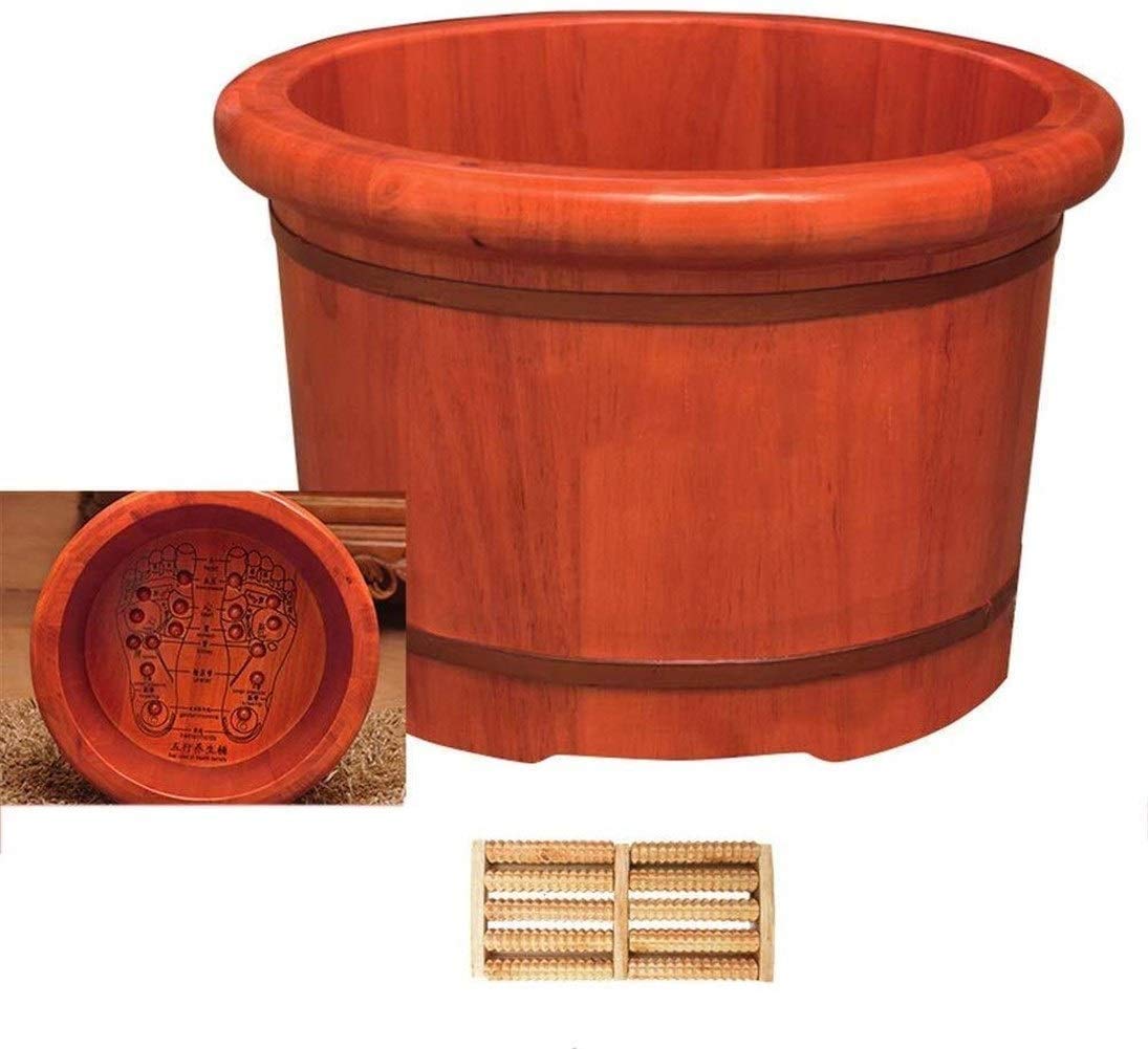 Solid Wood Foot Soaking Tub - 26cm Natural Wooden Foot Bath Basin for Relaxation & Massage | Perfect for Home Spa, Stress Relief & Self-Care Gifts for Women & Men | Use After Work, Yoga or Before Bedtime
