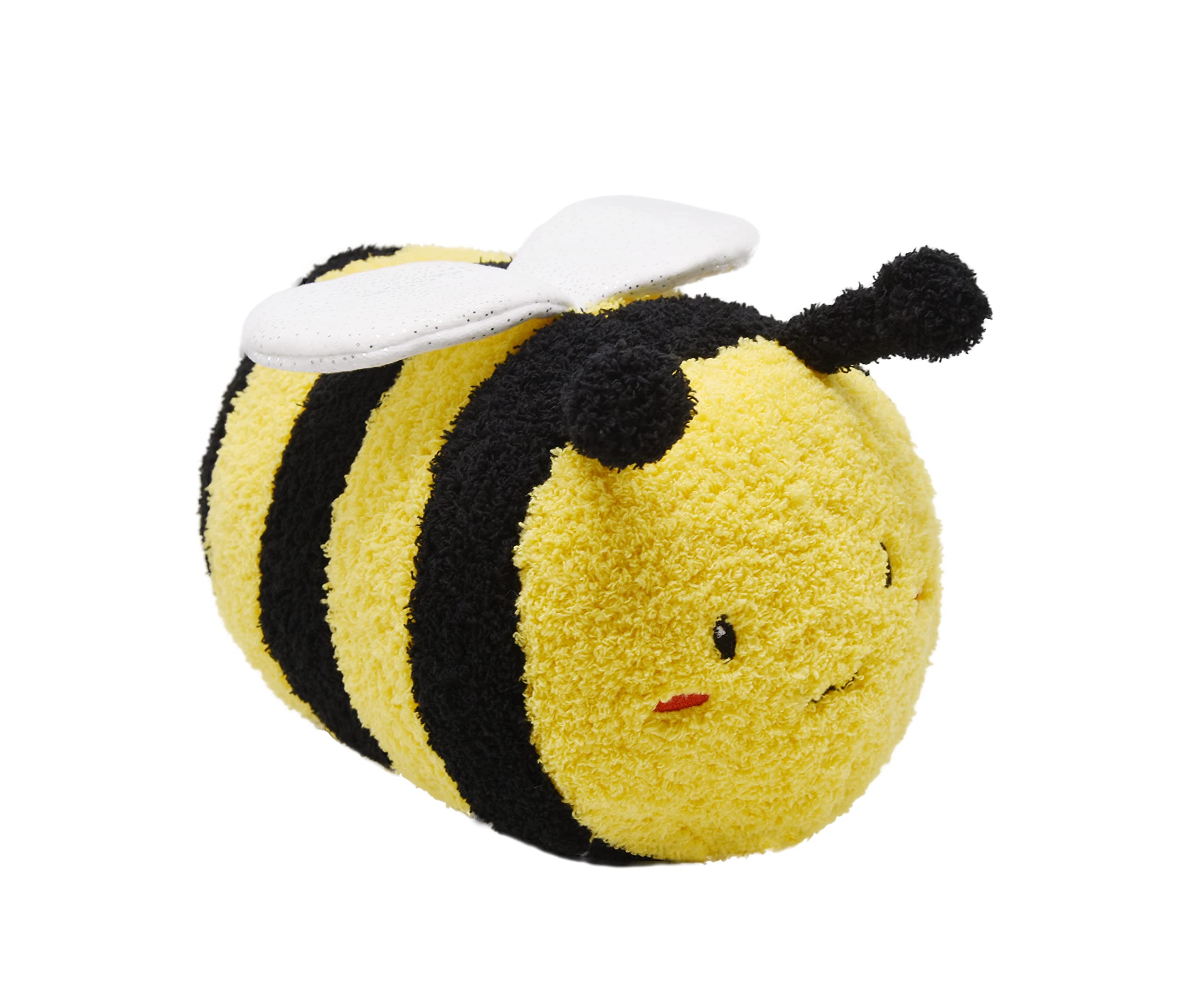 12 Inch Fuzzy Bumblebee Stuffed Animal - Super Soft Plush Toy with Smile Face & White Wings | Cute Gift for Kids, Baby Shower, Nursery Decor & Honey Lovers | Perfect for Cuddling, Birthday Presents & Themed Parties