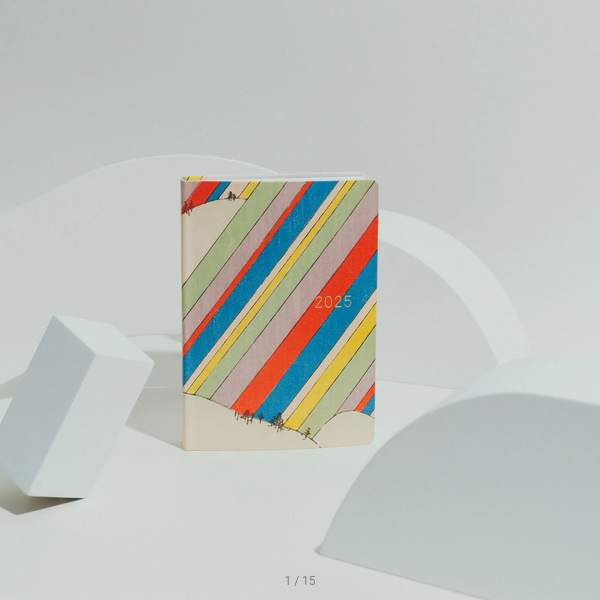 Hobonichi Techo 2025 Planner - A6 Size Daily Journal with Rainbow Cover, January Start, Monday Start | English Edition | Perfect for Work, School & Personal Organization